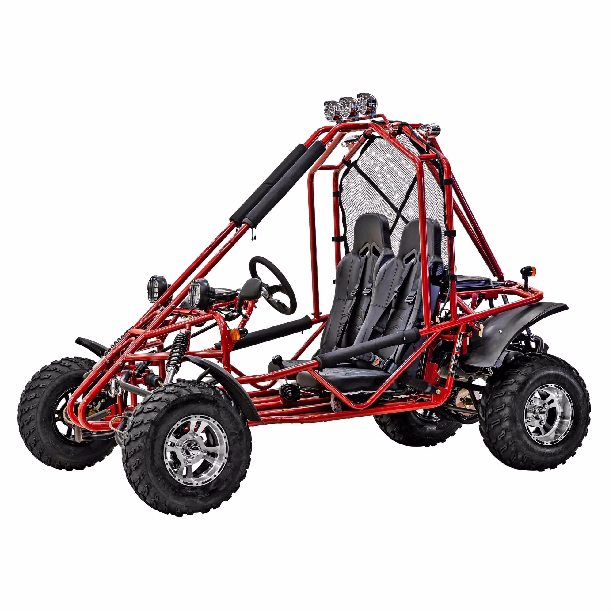 GKA 200 169cc EFI Adult Go Kart with 10HP Engine, 2WD Off-Road Go Cart, Dual Seats, Red(Red)