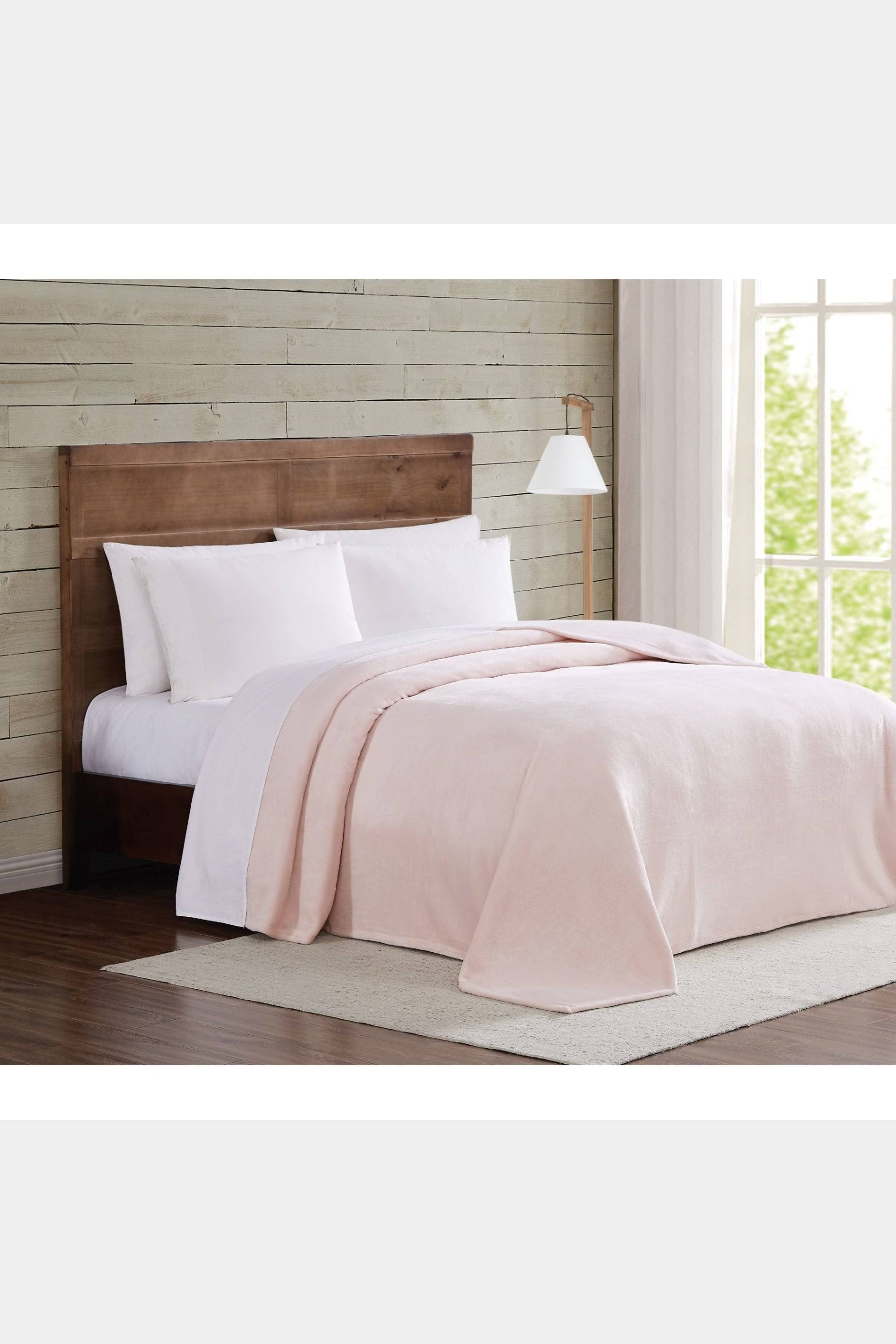 Truly Soft Blush Velvet Plush Full/Queen Blanket