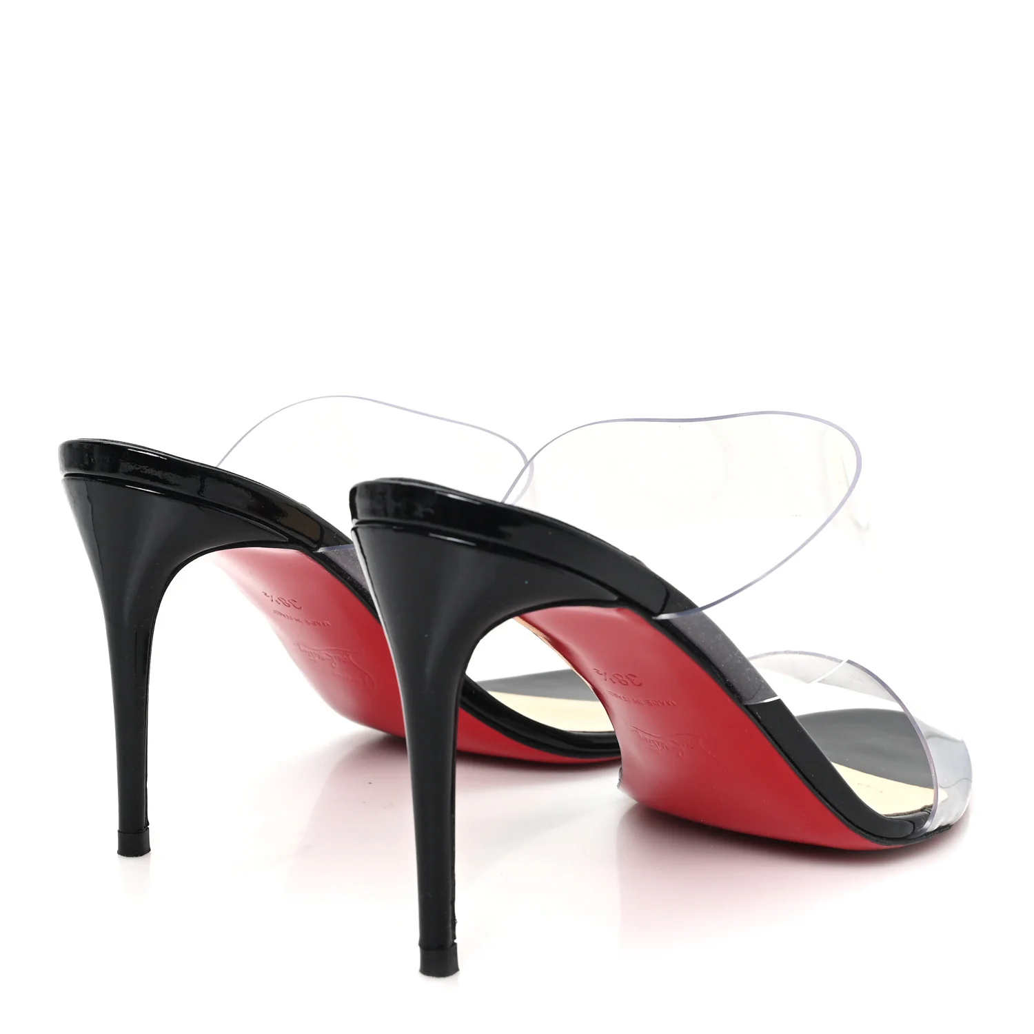 Patent PVC Just Nothing 85 Slide Sandals 38.5 Black