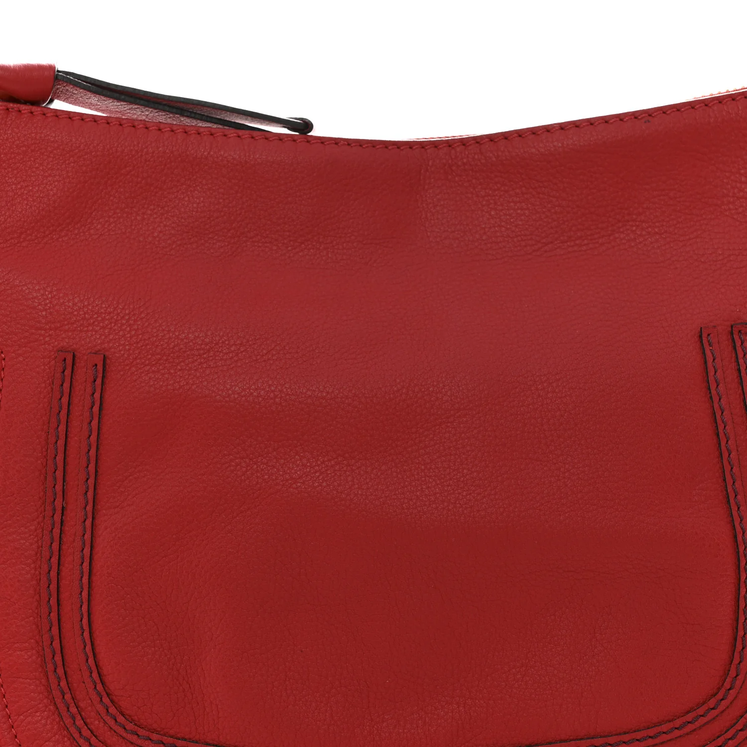Calfskin Large Marcie Hobo Red
