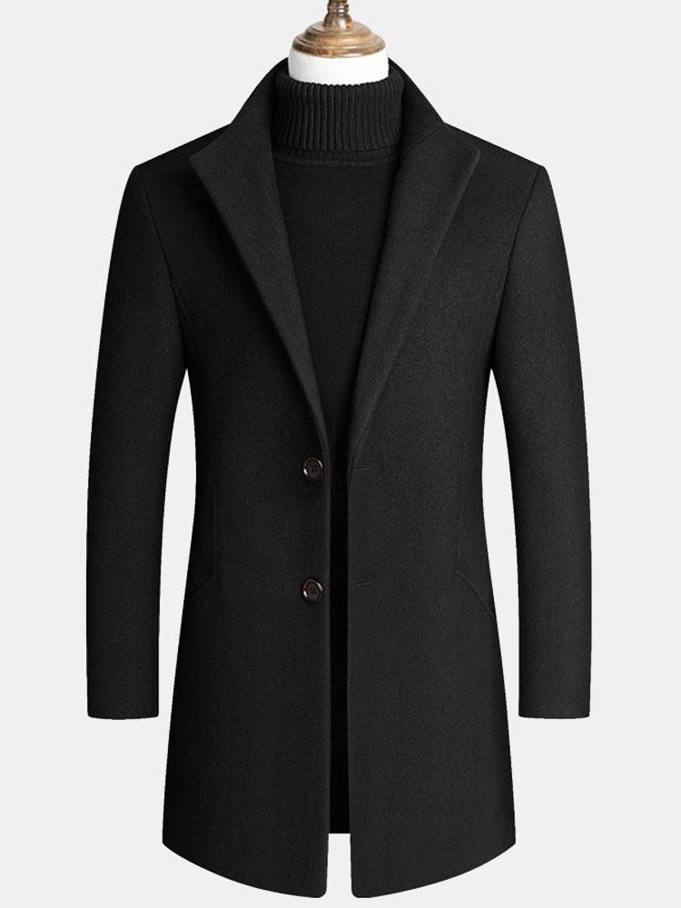 Manteau en laine à revers