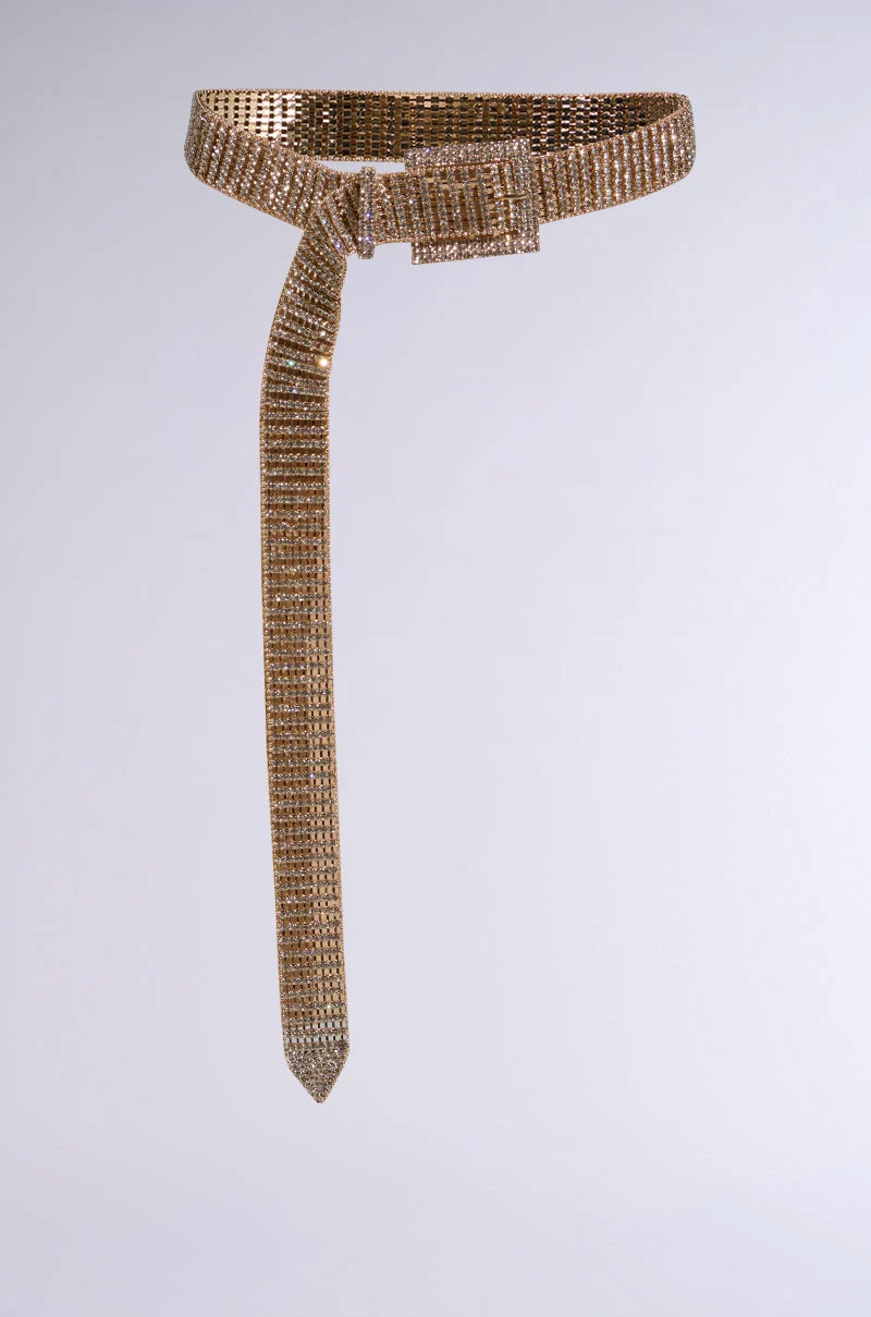 LIKE HONEY GOLD RHINESTONE BELT - Akira Store