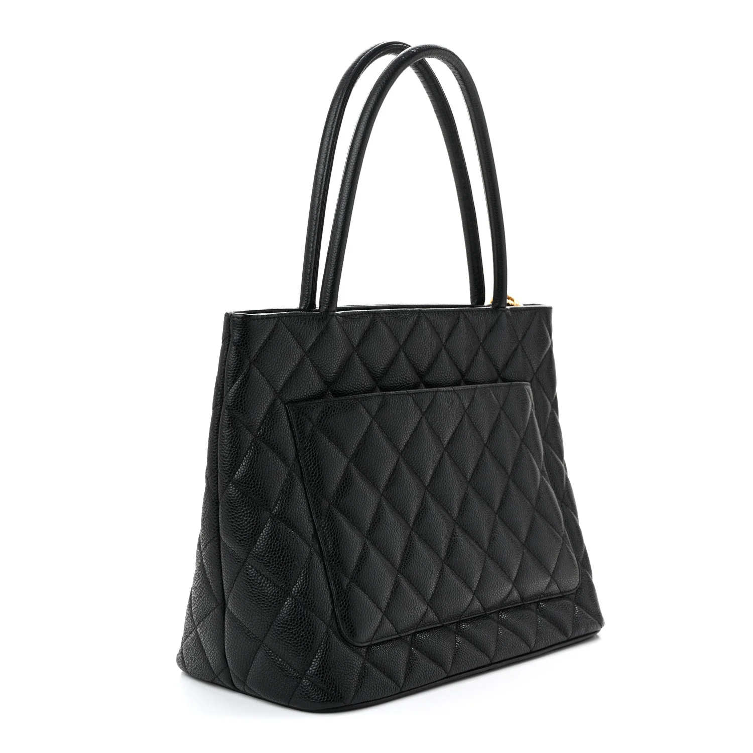 Caviar Quilted Medallion Tote Black