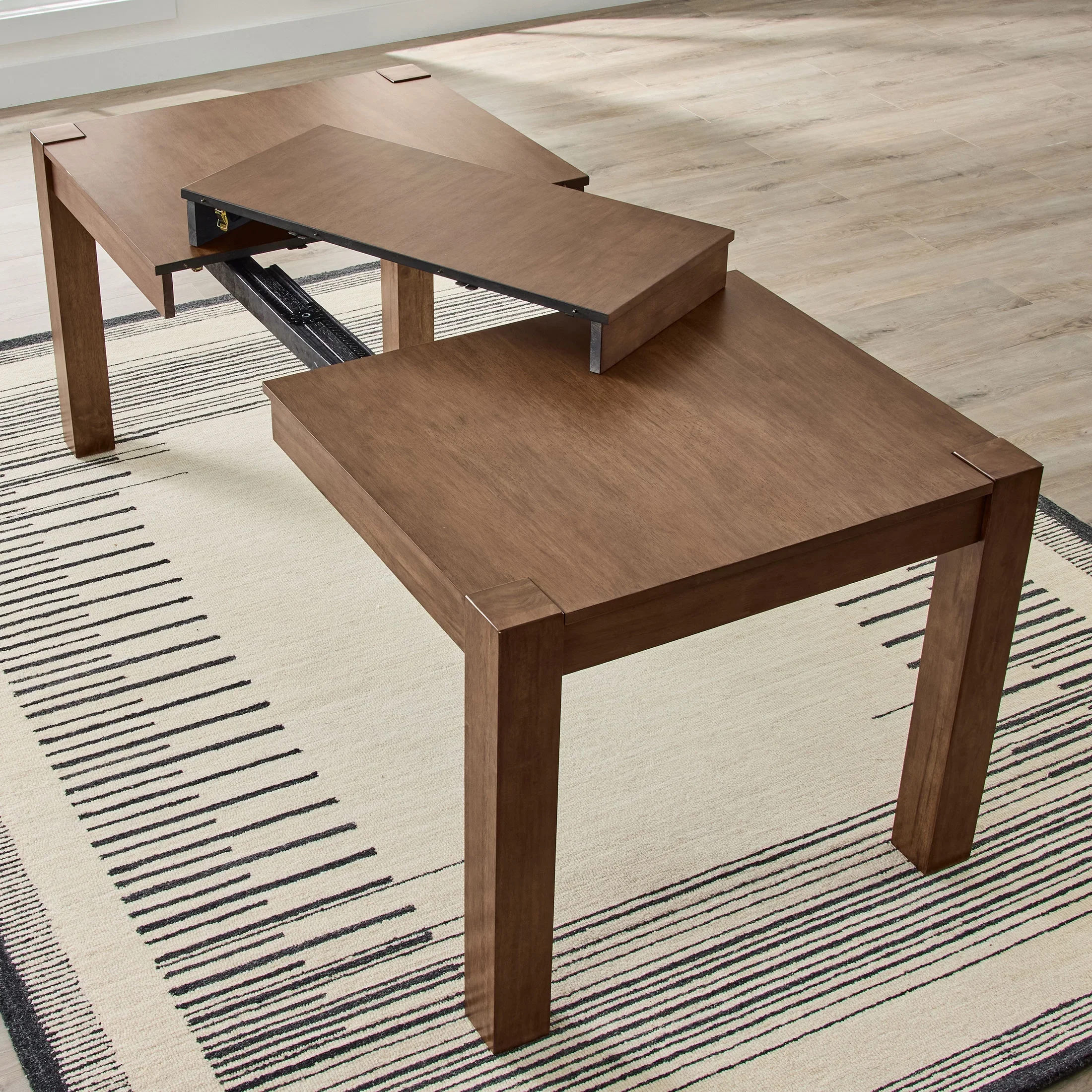 Better Homes & Gardens Bryant Solid Wood Extendable Dining Table, Light Honey Finish