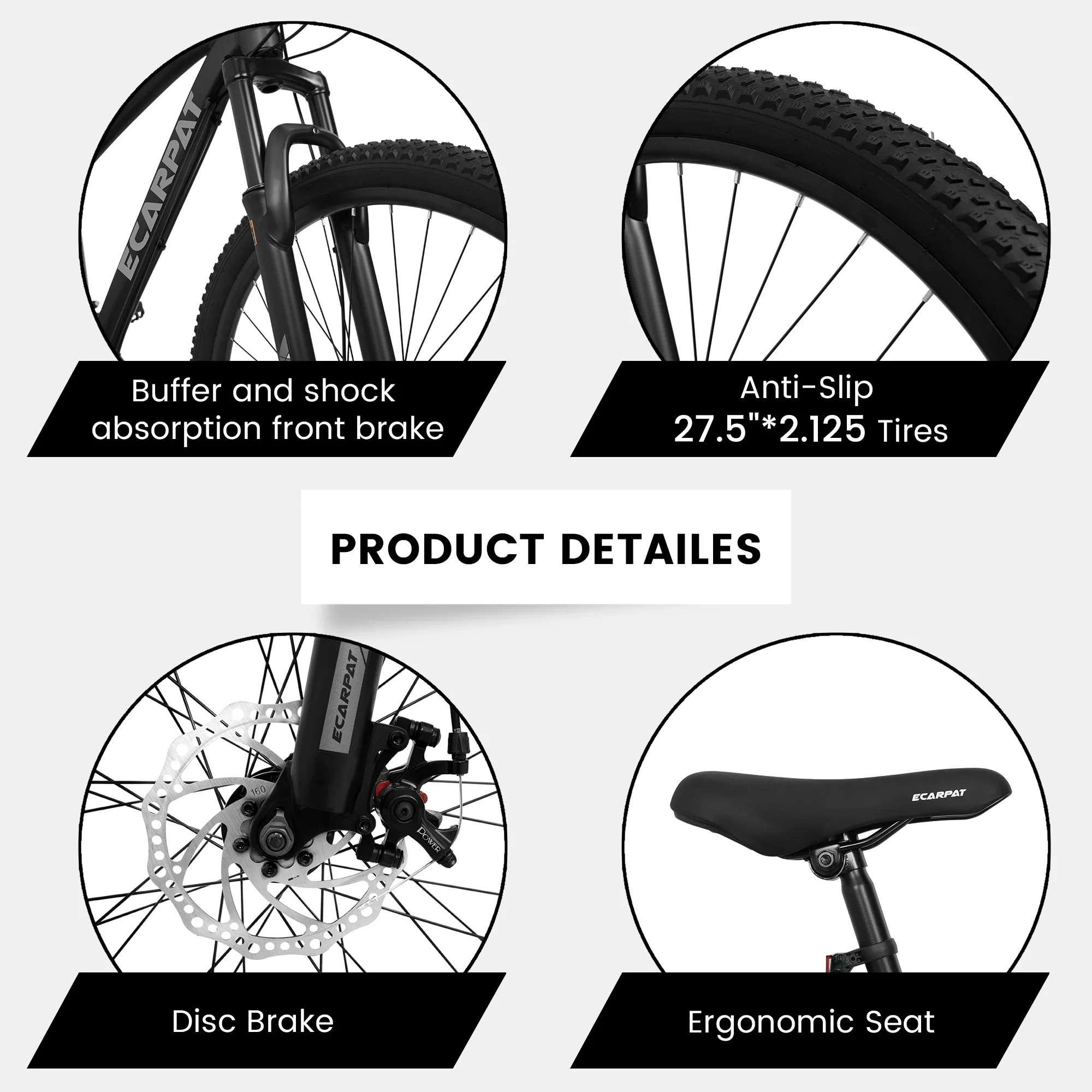 Ambifirner Lightweight 27.5er Mountain Bike – 21-Speed Shimano Drivetrain, 2.125” Tires & 85% Pre-Assembled Design for Riders 5’5”–5’10” (Anti-Slip Traction)