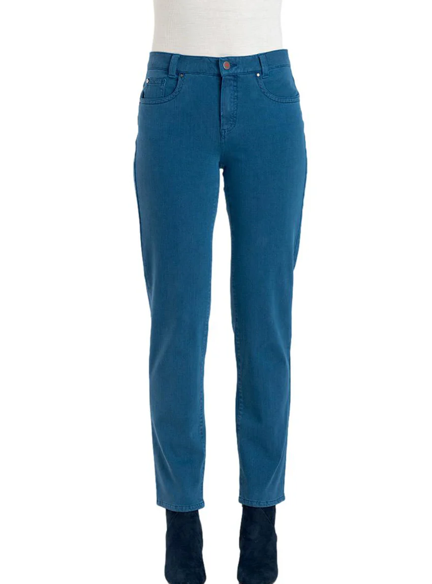 Jean femme coupe droite bleu intense