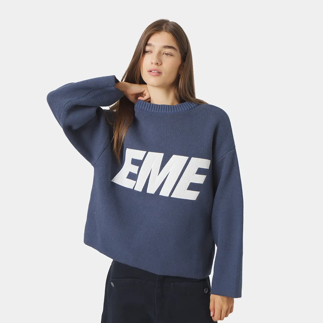 Flux Navy Knit Sweater