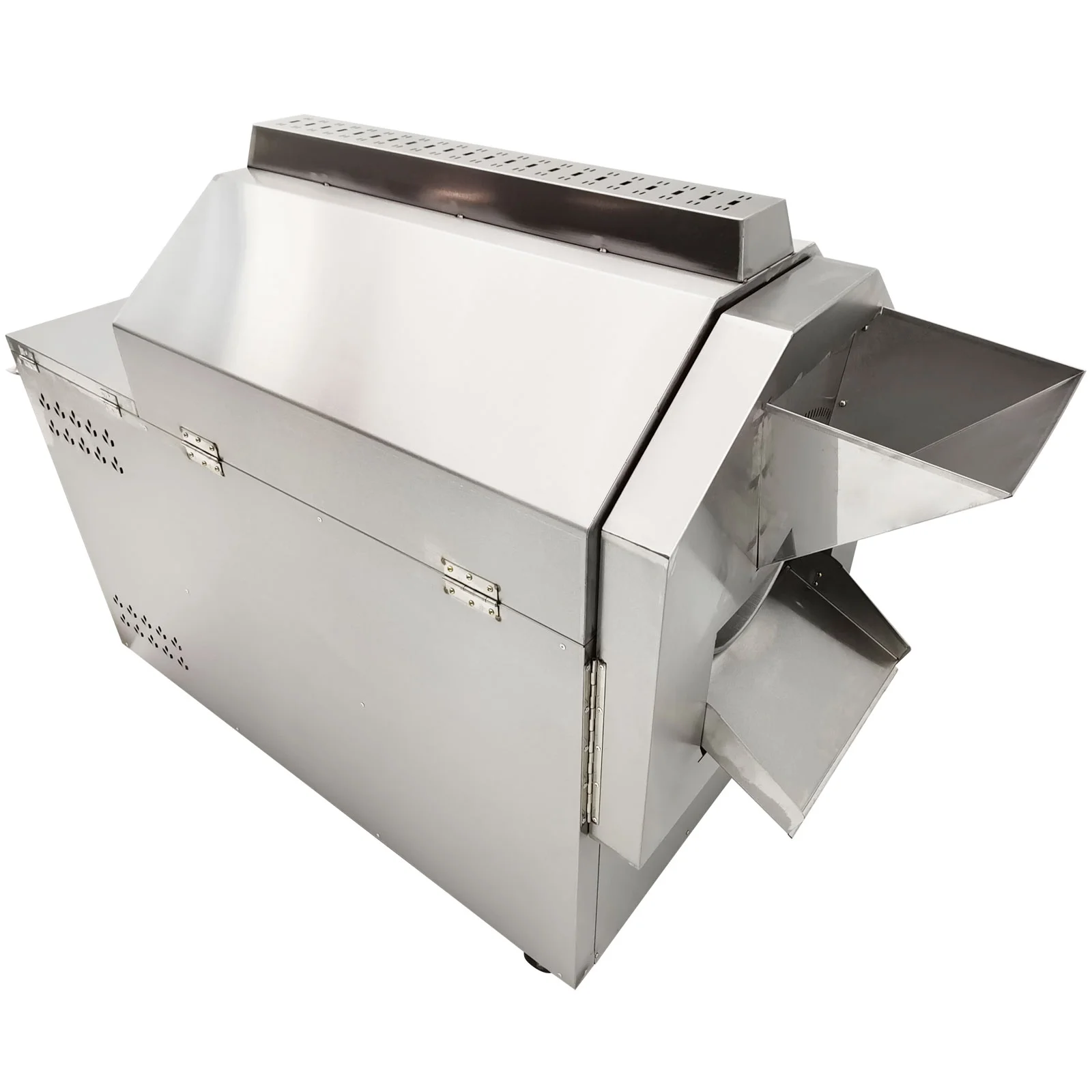 50KG Coffee Bean Nut Roaster Drum Frying Machine Gas Heating Fully Automatic Commercial