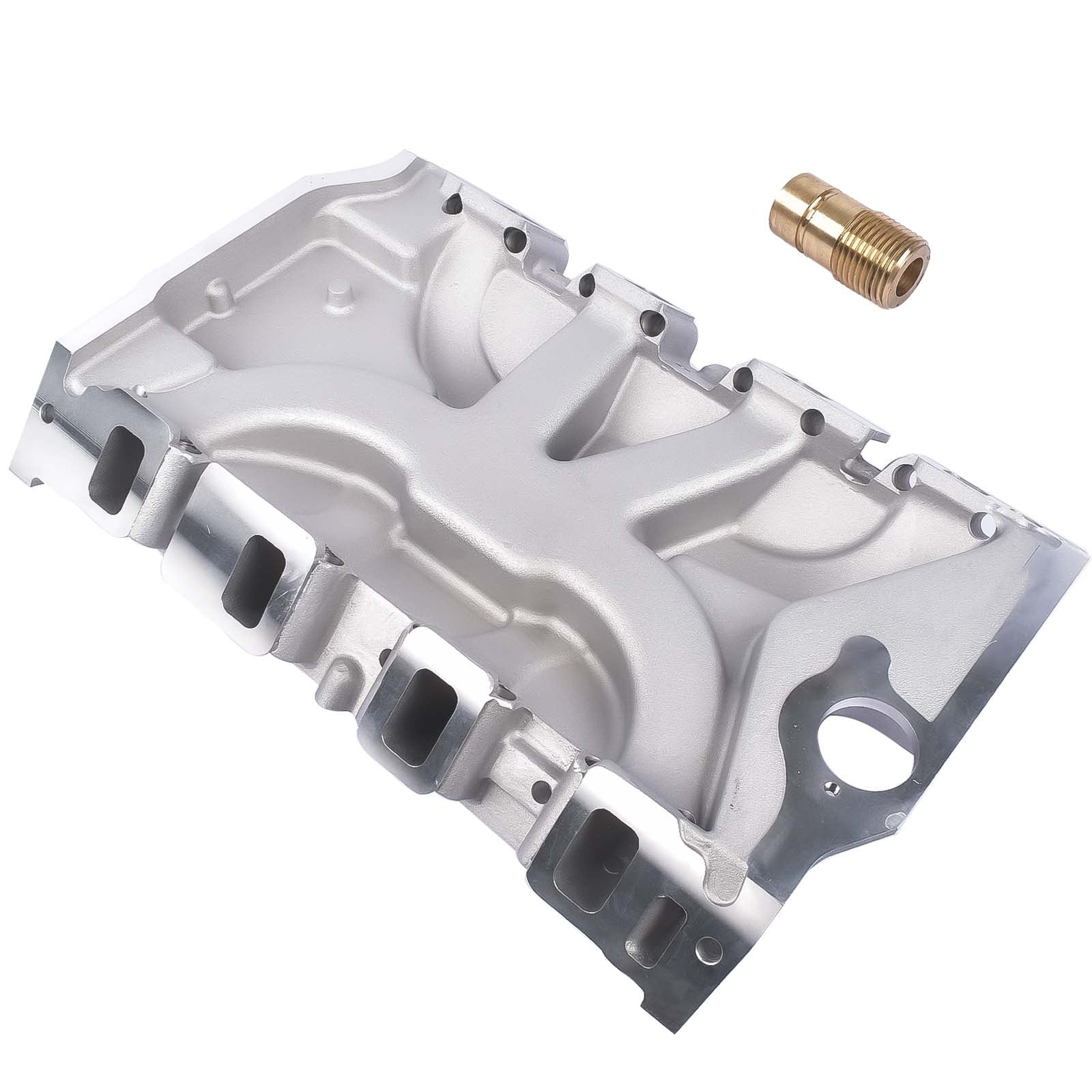 Aluminum Dual Plane Intake Manifold Satin 7105 for Ford FE 390, 406, 410, 427 428ci - Image 6