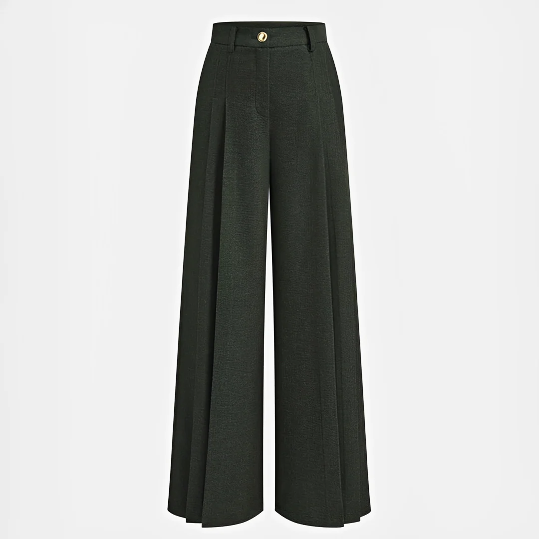 Odessa - Pantalon Large Plissé Décontracté