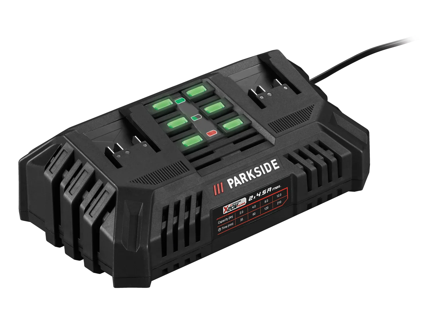 PARKSIDE Chargeur de batterie double PDSLG 20 B1, 4,5 A, 20 V