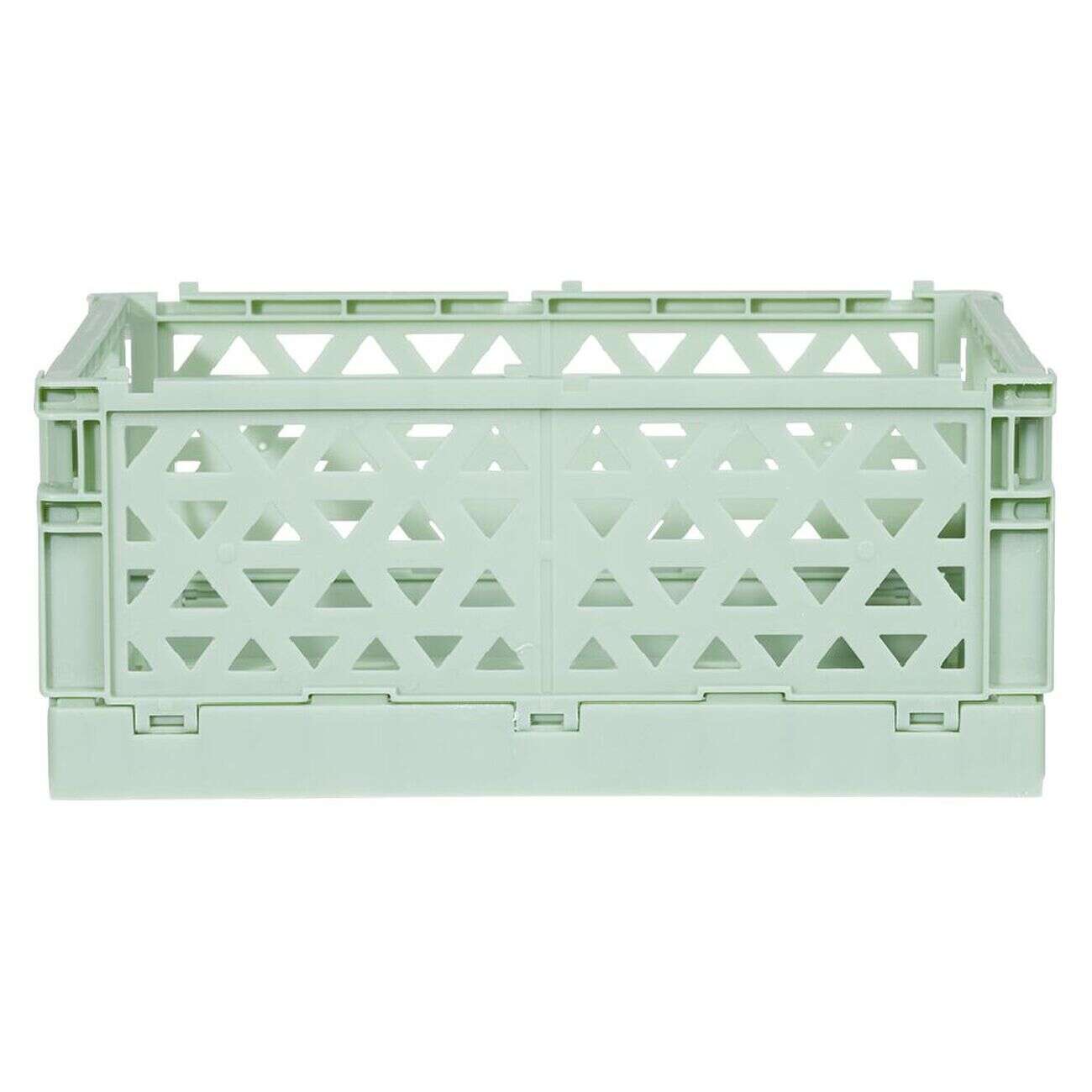 Caisse pliable avec porte-étiquette vert L17xl12,5xH7cm