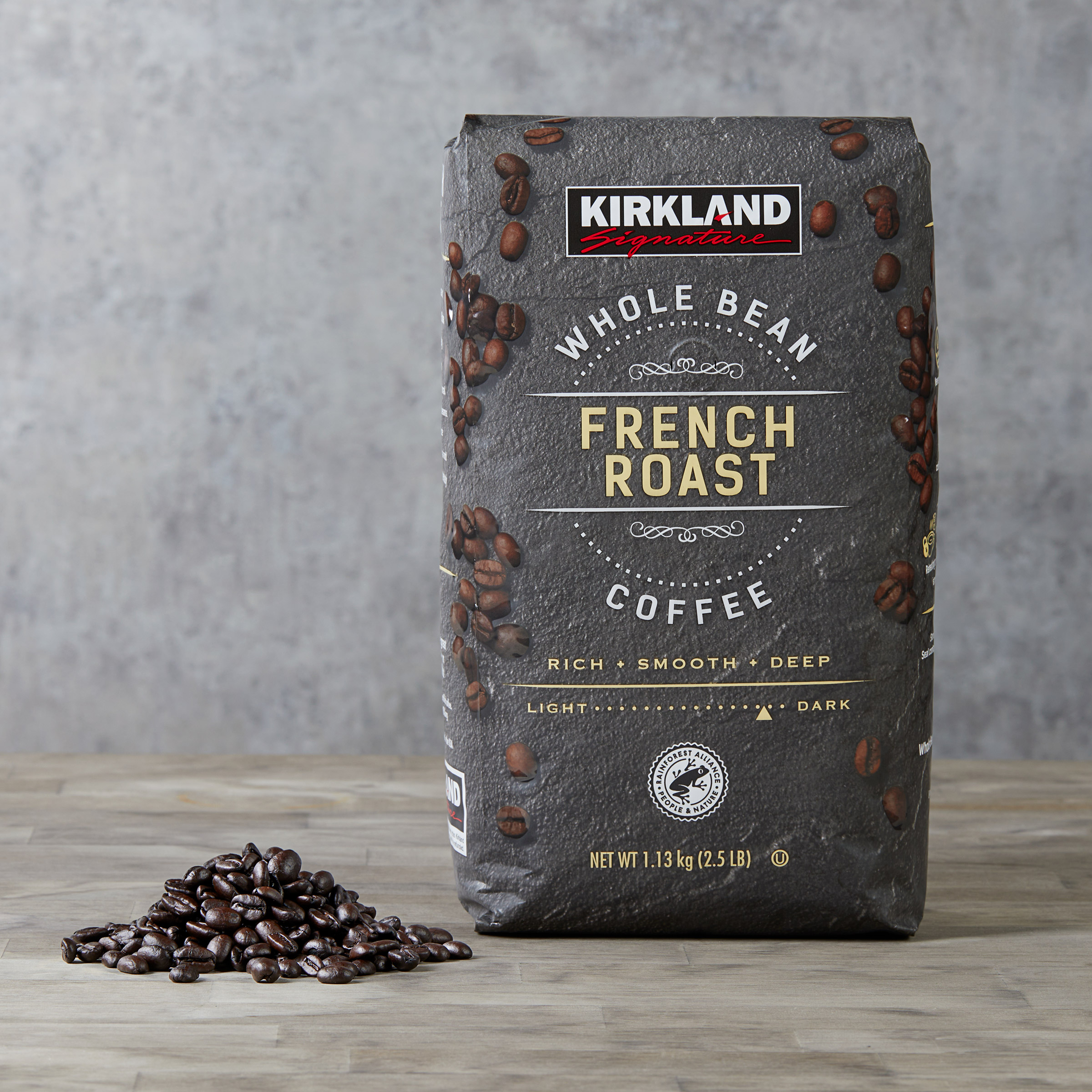 Kirkland Signature Whole Bean Coffee, French Roast, 2.5 lb