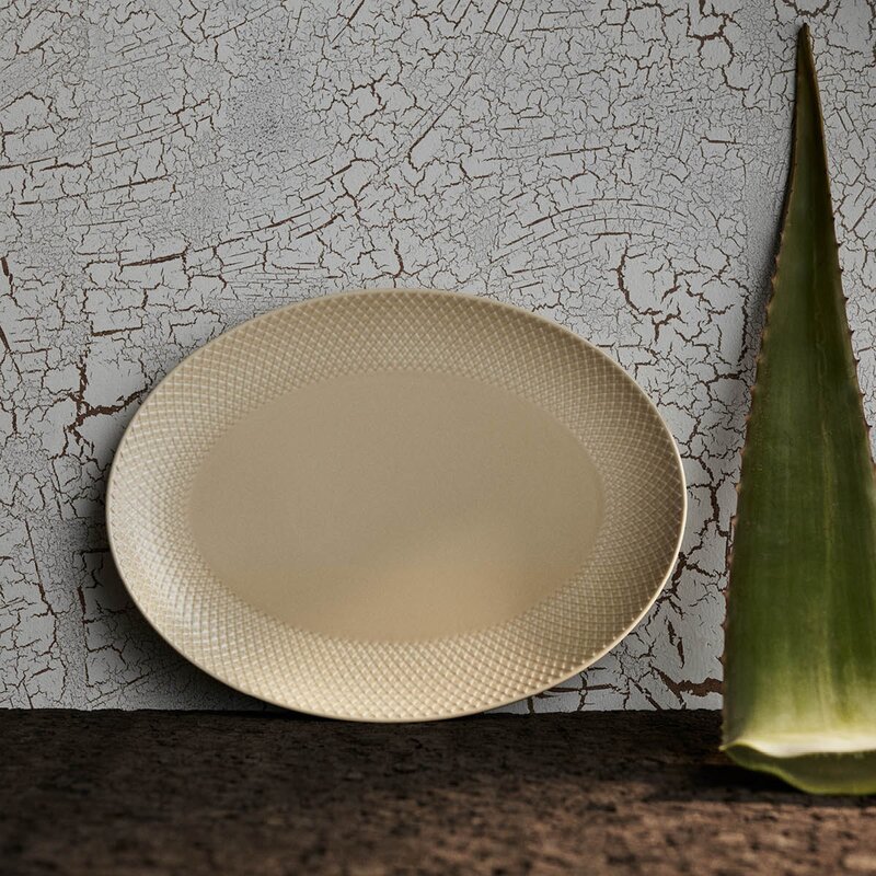 Rhombe Earth ovalt serveringsfat 35x26,5 cm marble