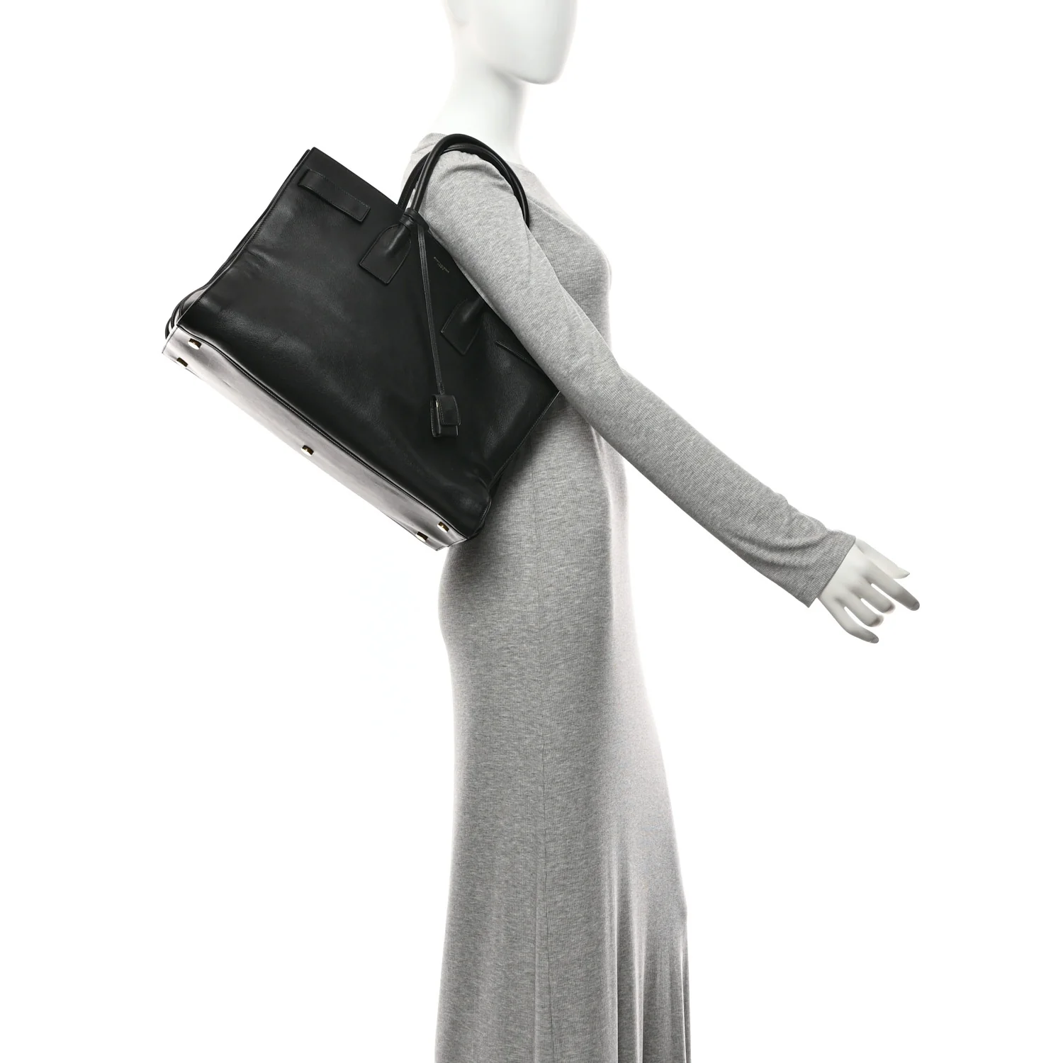 Calfskin Large Sac de Jour Carryall Black
