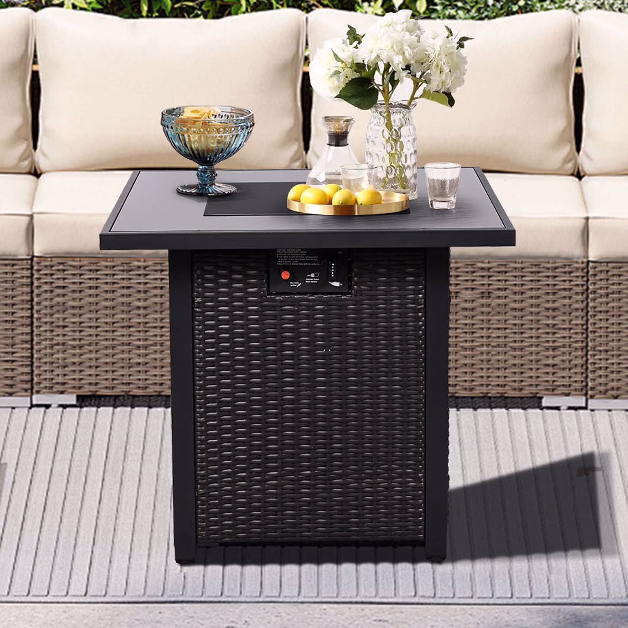 7 Pcs Outdoor Patio Furniture Sofa Set on Sale, Grey Rattan Grey Cushion(7PCS/Grey Rattan/Grey Cushion) - Image 7