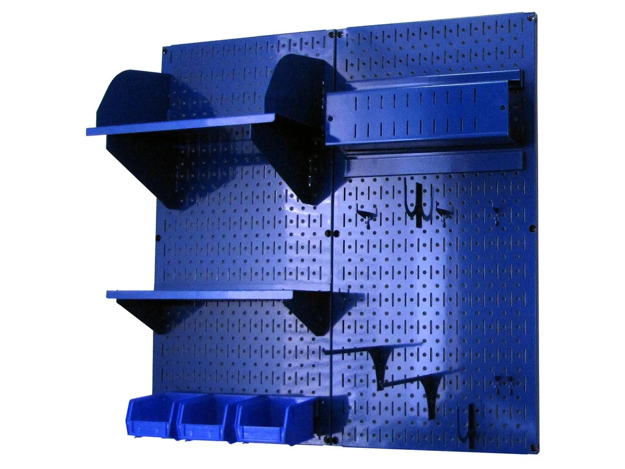 Wall Control Pegboard Hobby Craft Pegboard Organizer Storage Kit with Blue Pegboard and Blue Accessories