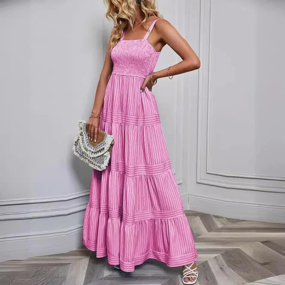 Sophie Paris | Robe à fines bretelles à rayures