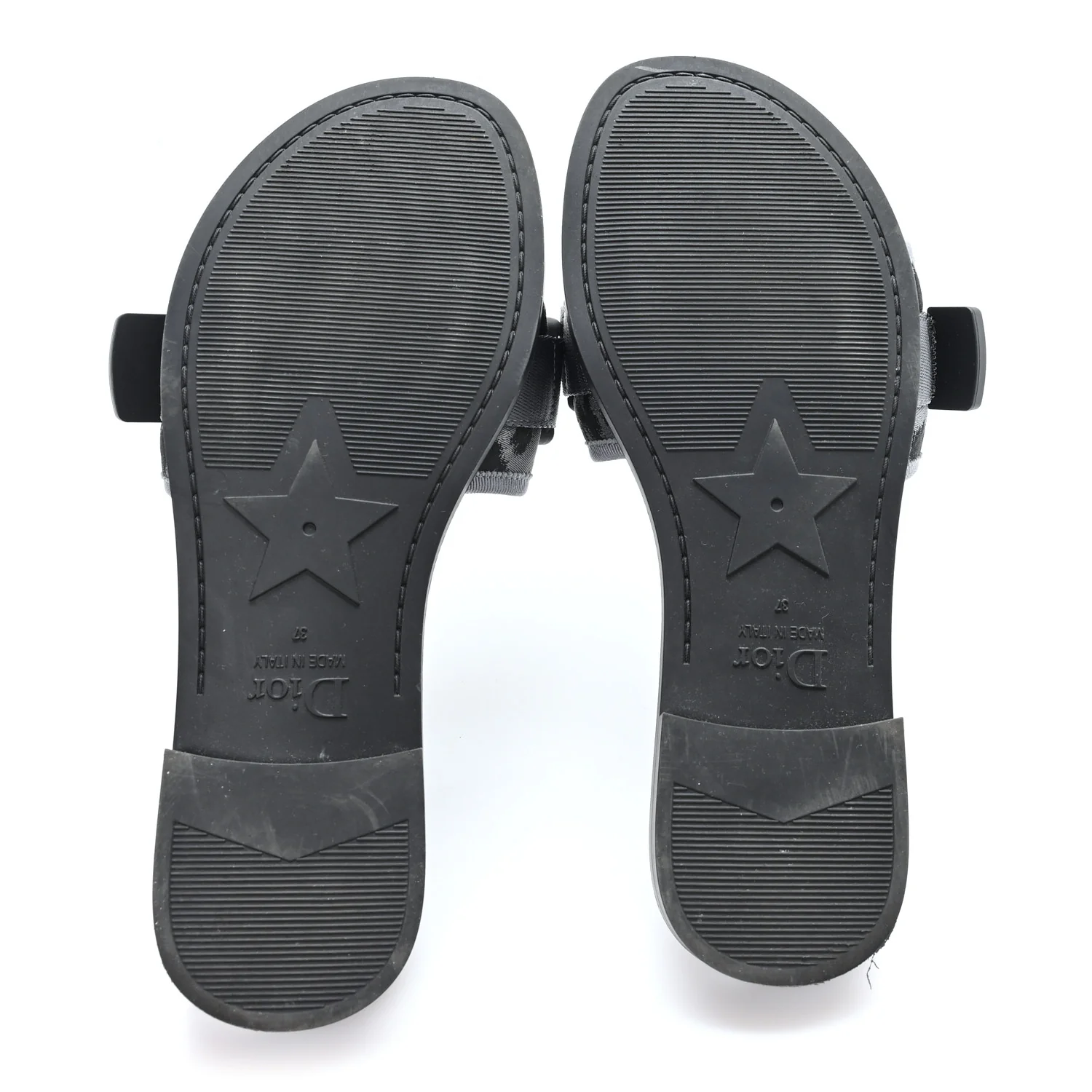 Technical Stretch Fabric Camouflage Dio(r)evolution Slide Sandals 37 Black Grey