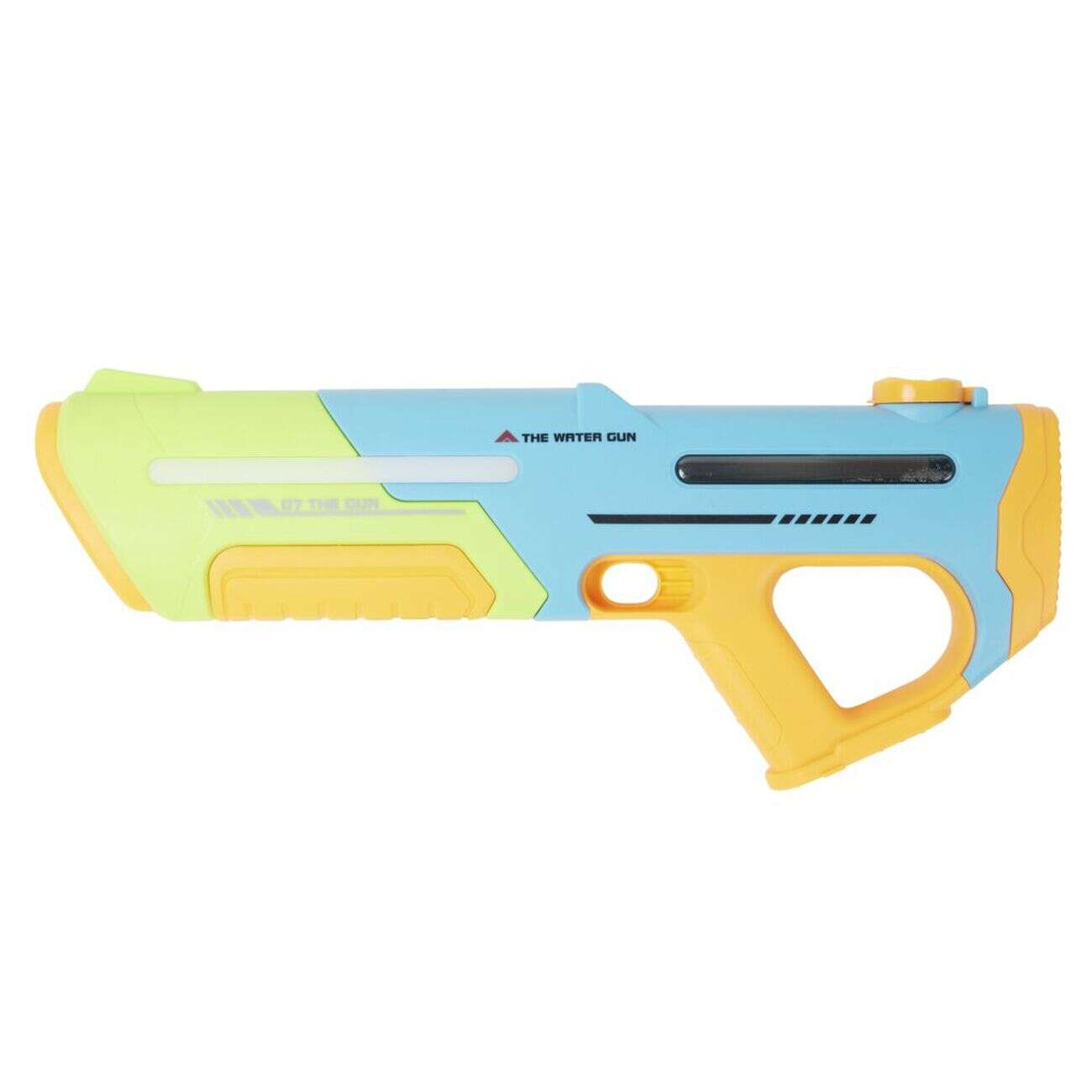 Pistolet à eau automatique tir 6m plastique tricolore L45,5cm (2 modèles)
