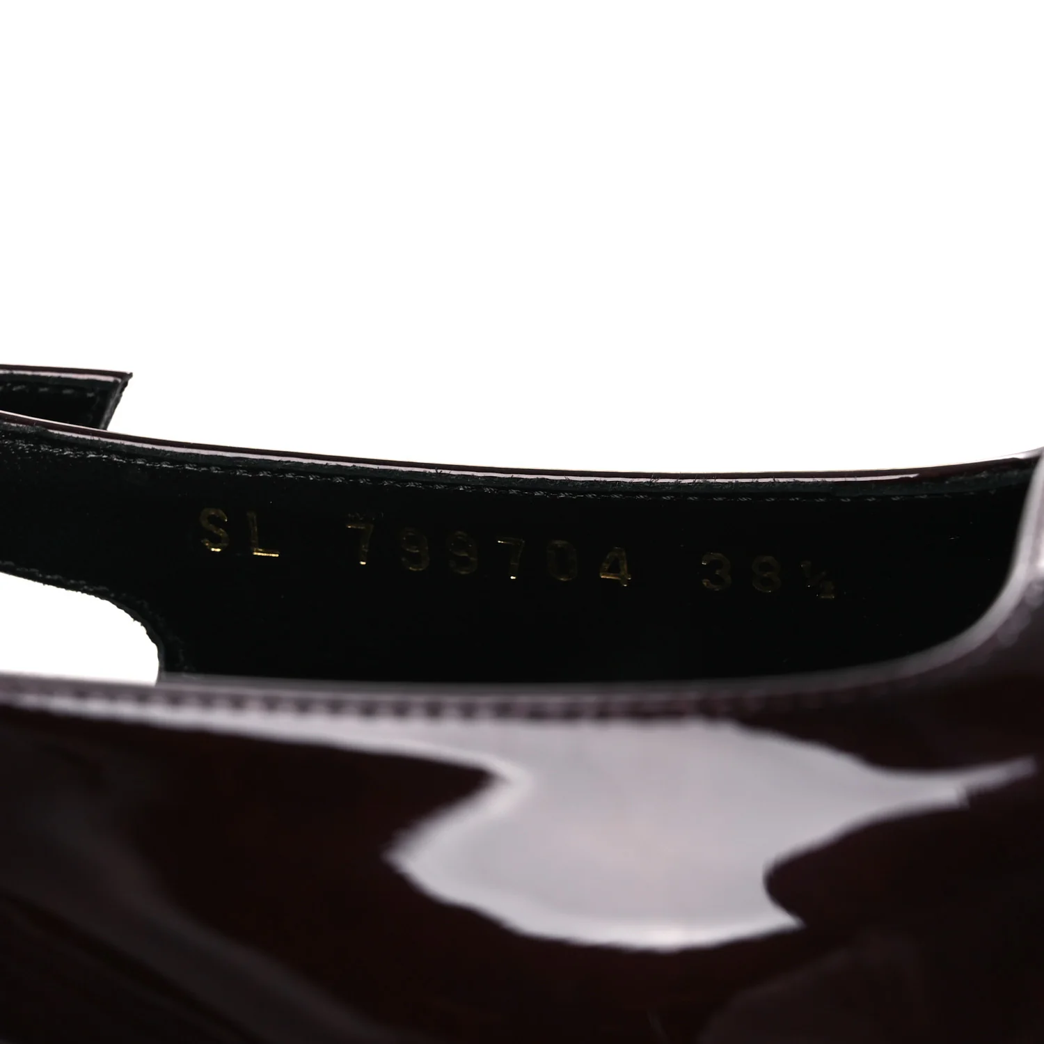 Vernice Gloss Lee 75 Slingback Pumps 38.5 Marron Glac茅