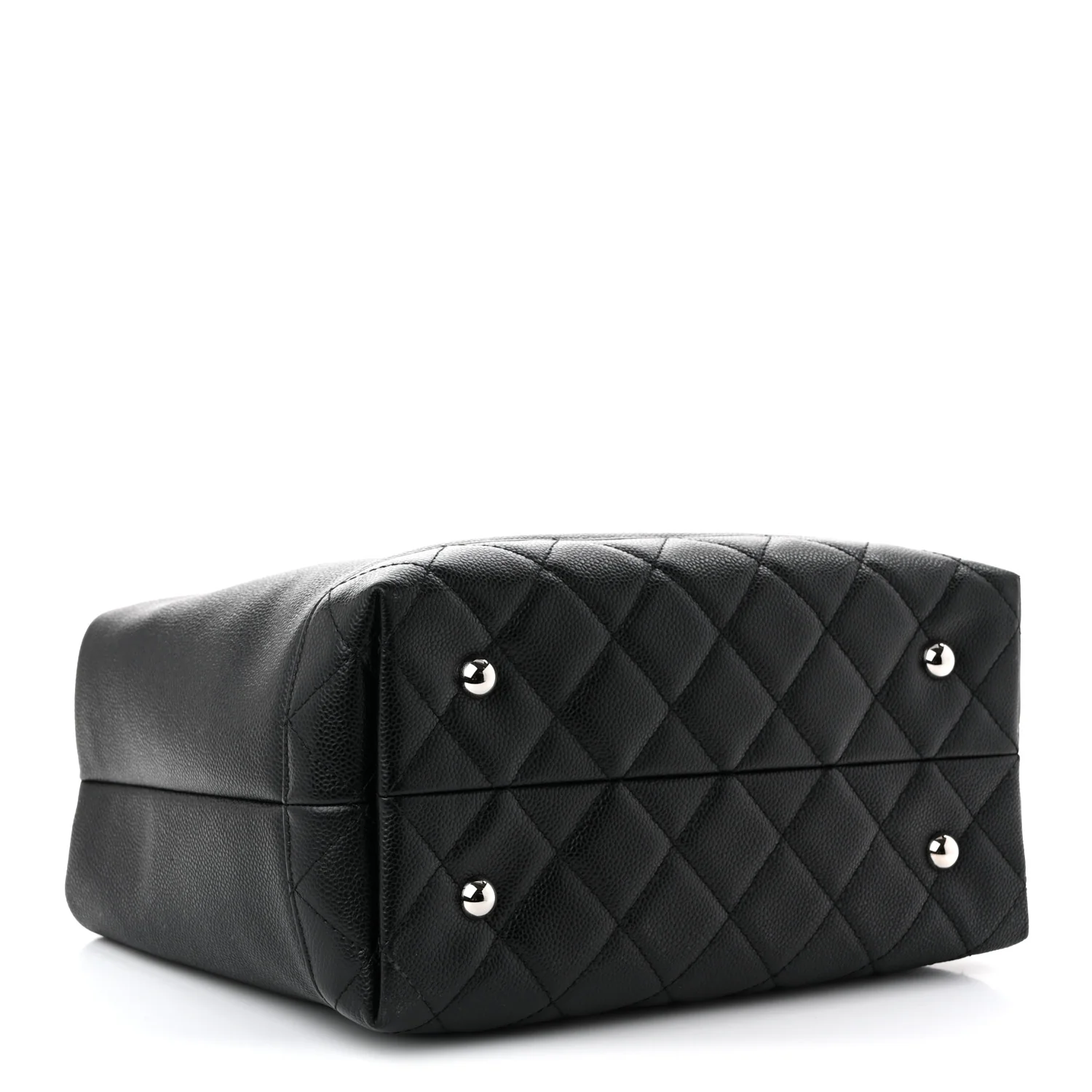 Soft Caviar CC Medium Top Handle Tote Black
