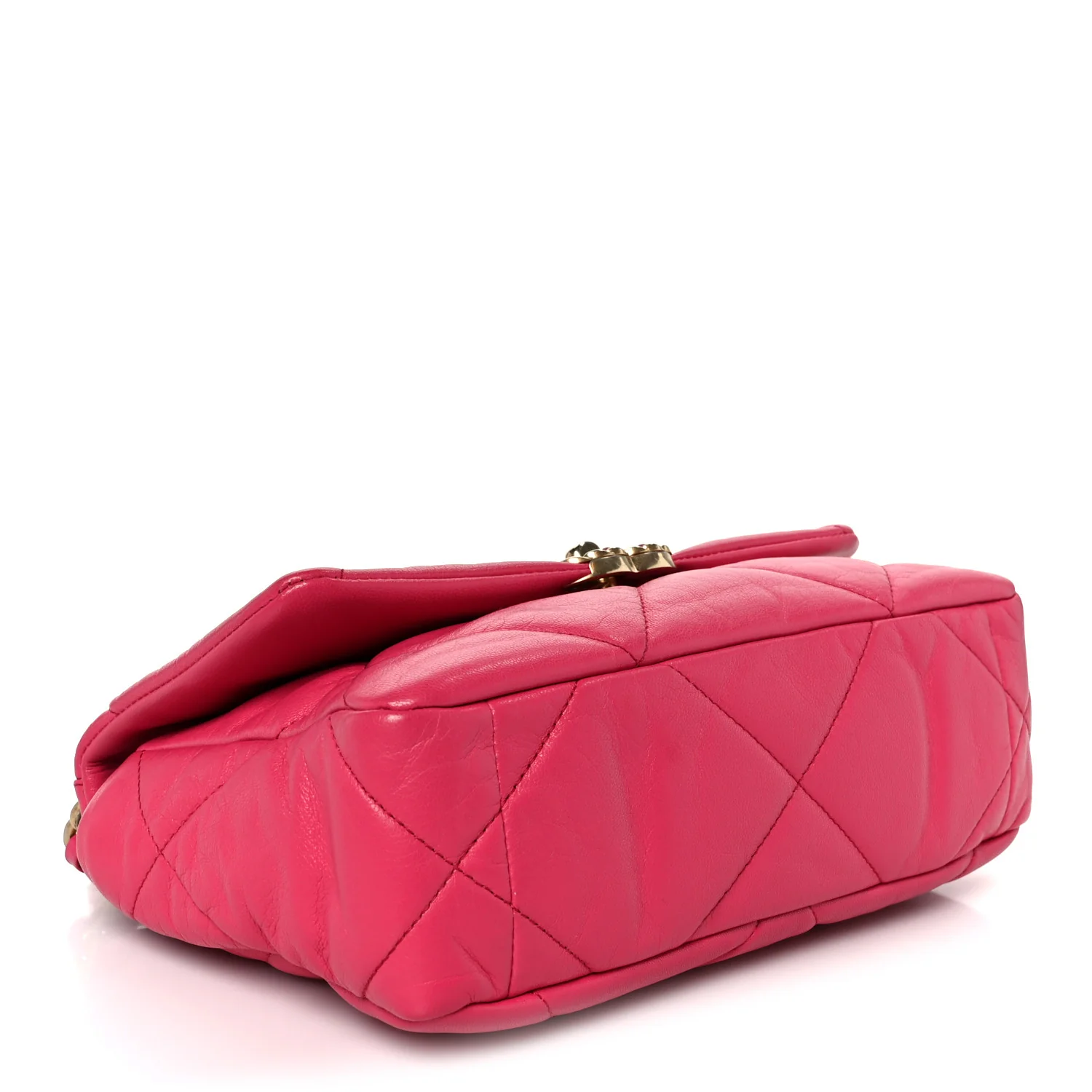 Lambskin Quilted Medium Chanel 19 Flap Dark Pink