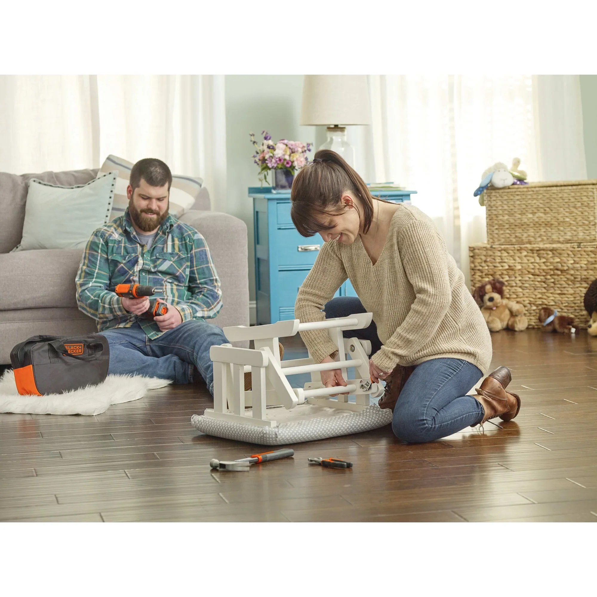 BLACK+DECKER 12V Cordess Drill/Driver, 1.5Ah, 59 Piece Set, Battery and Charger Included