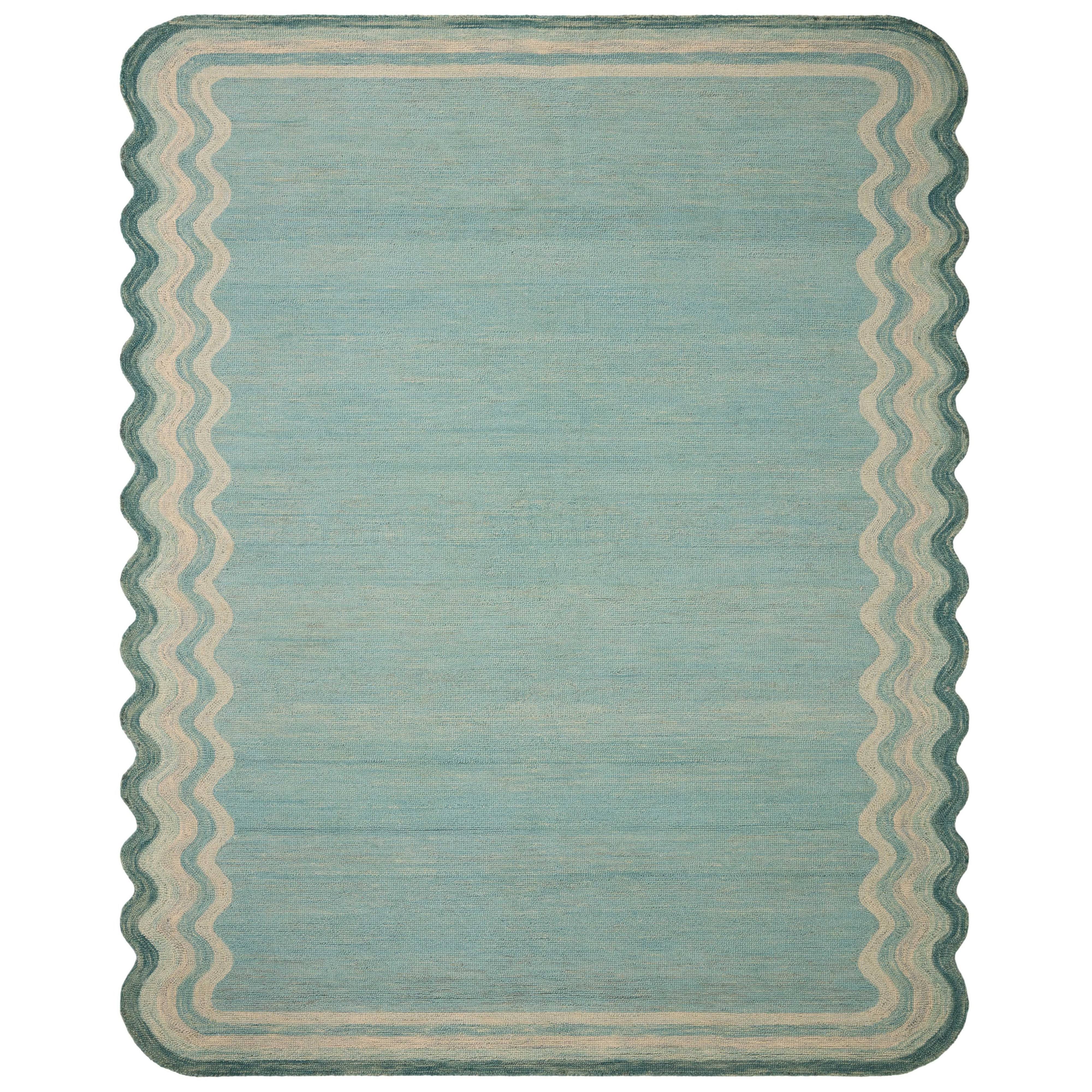 Justina Blakeney x Loloi Buena Onda BUE-01 Aqua Ocean Rug - 9 ft 3 in x 13 ft
