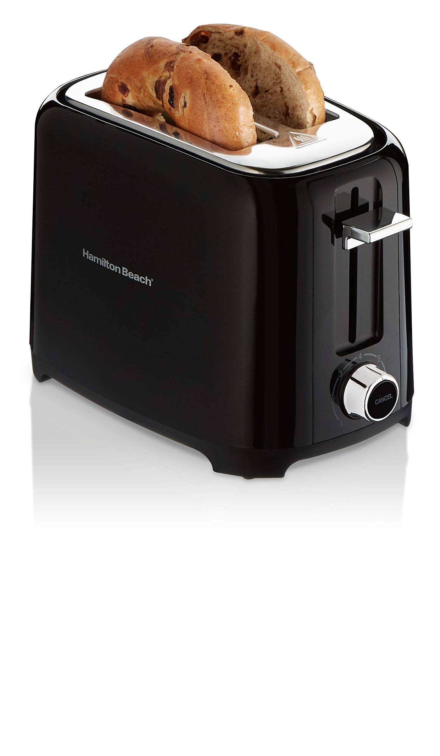 Hamilton Beach 2 Slice Toaster with Extra-Wide Slots, Black, 22217
