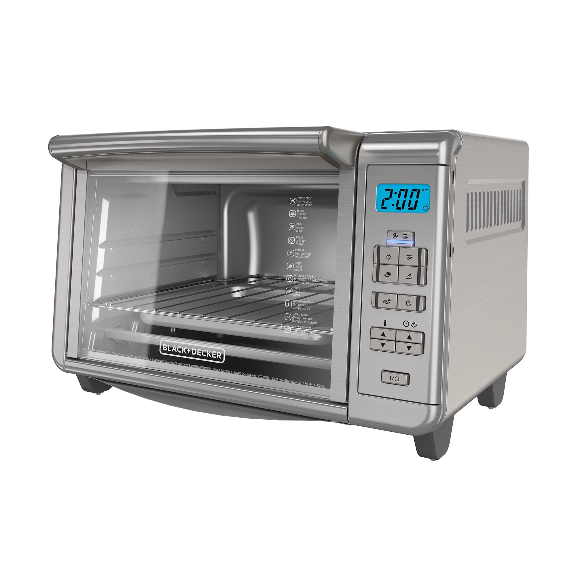 BLACK+DECKER 6 - Slice Digital Convection Toaster Oven, Stainless Steel, TO3280SSD