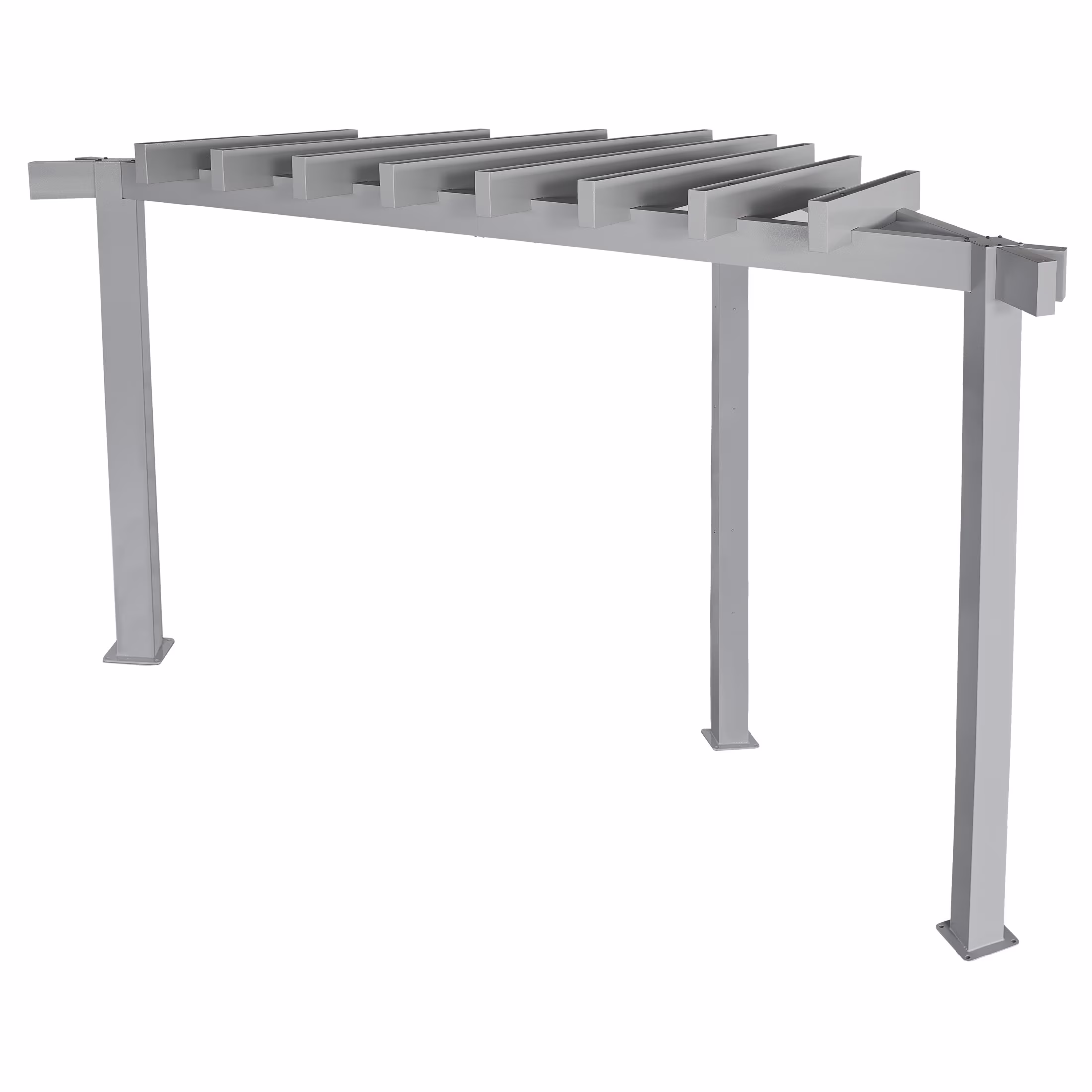 Sojag Rustproof Aluminum Frame Pergola, PVC-Coated Canopy for UV Protection, Contemporary Design for Garden or Yard, 10' x 10', Lima Grey