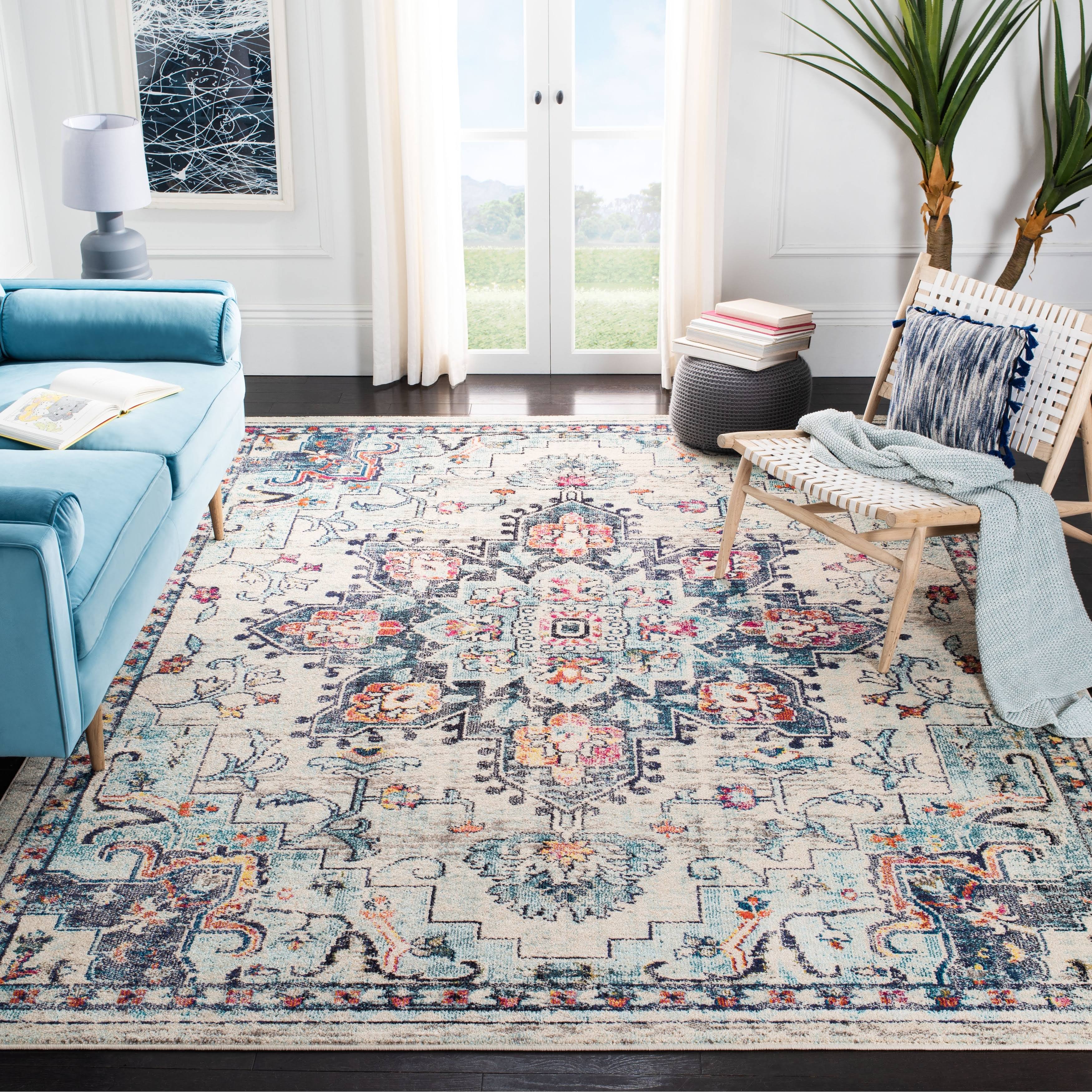 Safavieh Madison Cream/Blue 6 ft. x 9 ft. Area Rug
