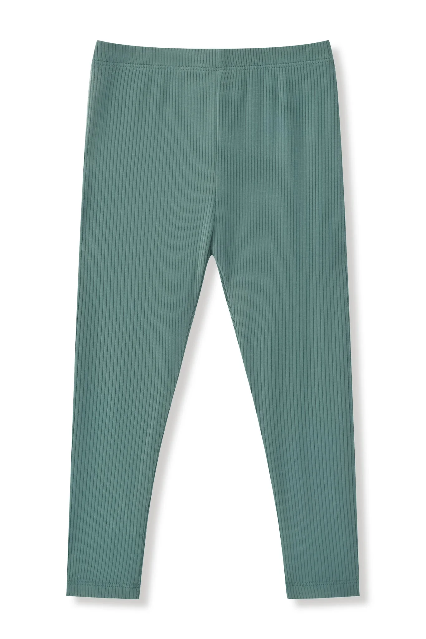 Ribbed Leggings in Pine