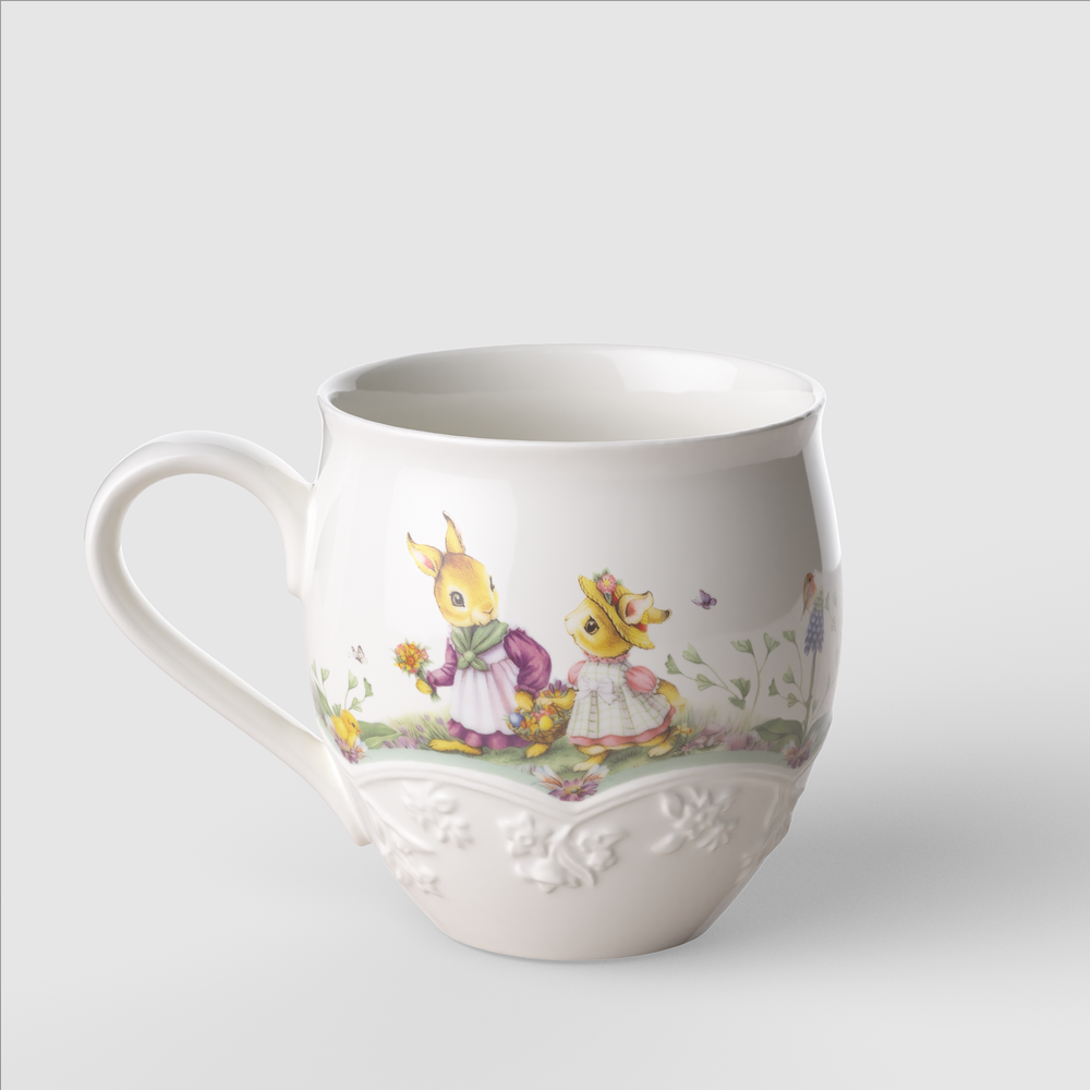 Spring Fantasy Mug - Green, 17 oz, Premium Porcelain