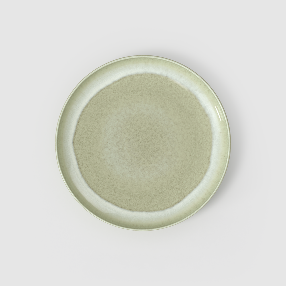 Perlemor Dinner plate - Green, 10.7'', Premium Porcelain