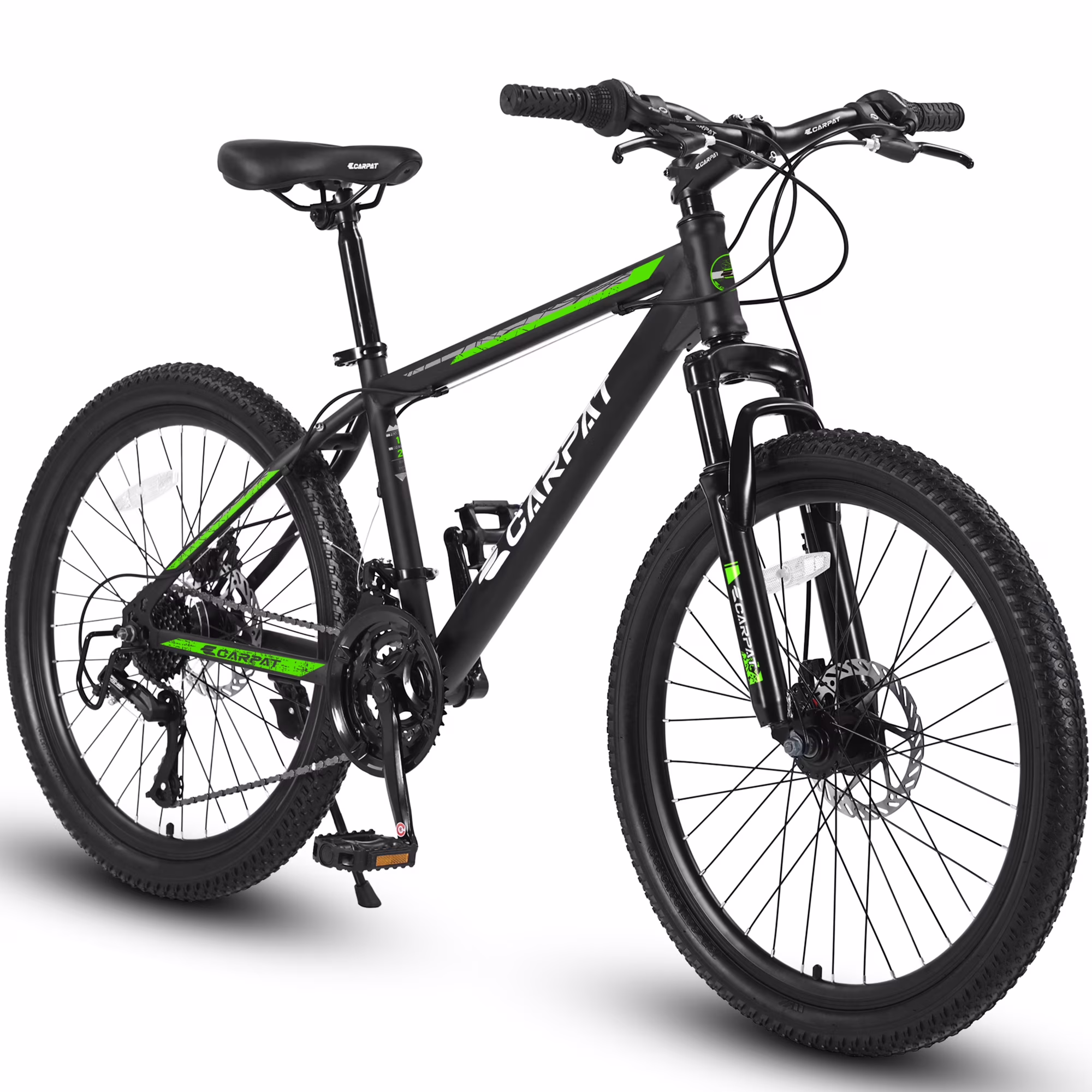 26 inch Mountain Bike for Men, Adult Mens Bike with 21 Speed Disc Brakes(Black Orange)