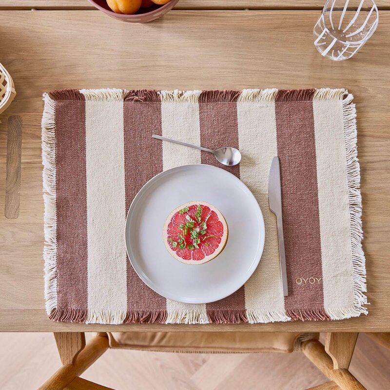 Toppu bordbrikke 48x36 cm 2 stk Brown/offwhite