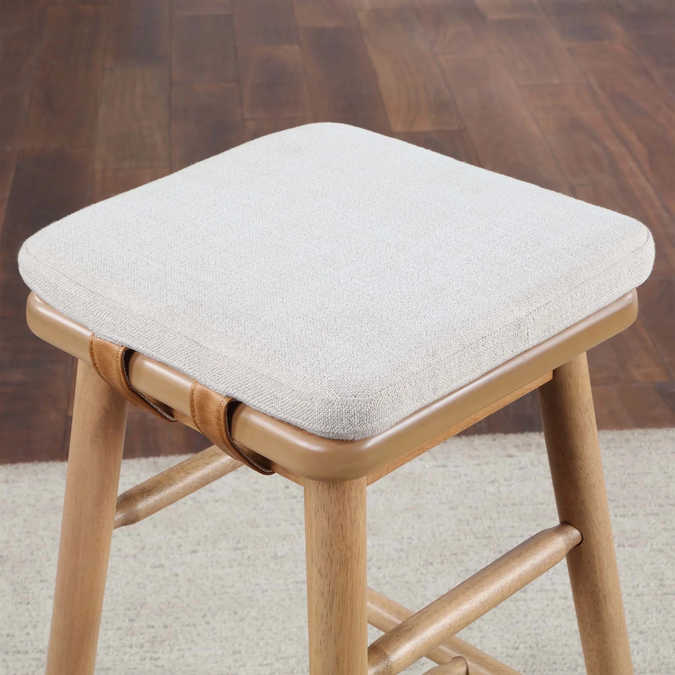 Better Homes & Gardens Springwood Barstool Set of 2, Light Honey Finish, Counter Height