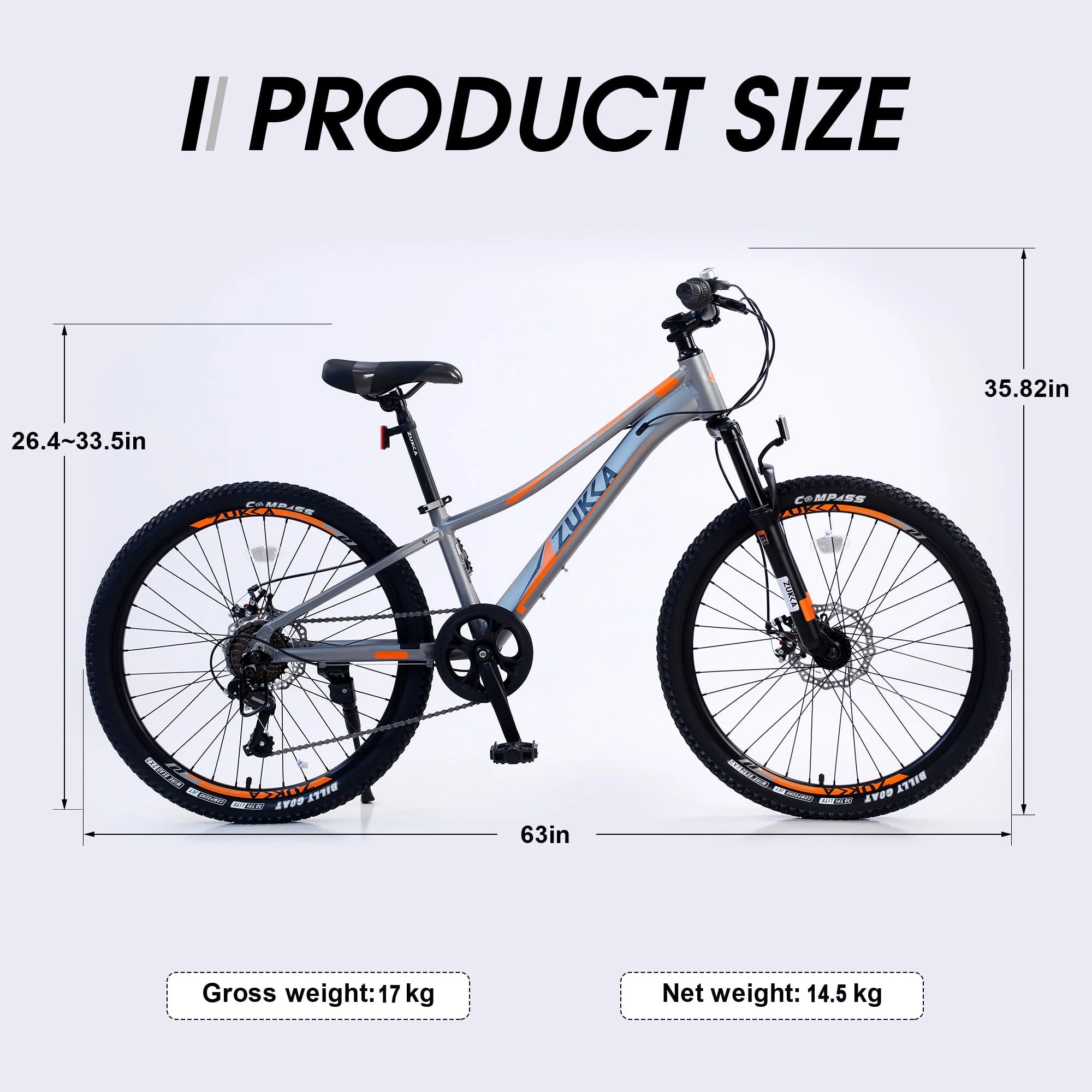 24 inch Mountain Bike Aluminum Alloy Frame 7 Speed Bicycle for Unisex Students Image 4