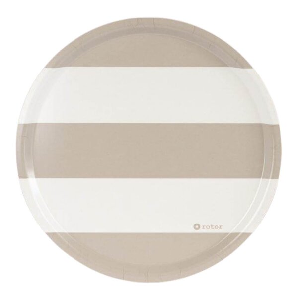 Stripes serveringsbrett 38x38 cm beige/hvit