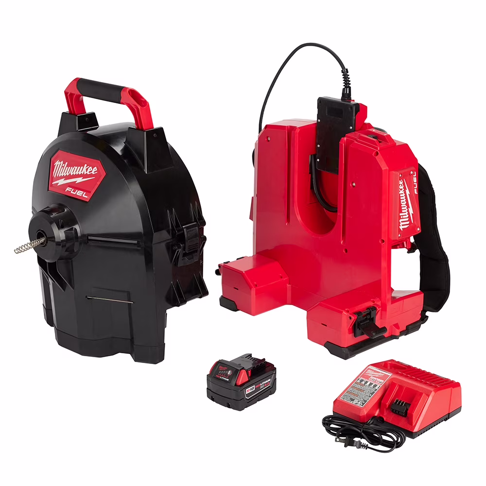 Milwaukee Brushless Cordless Drain Cleaning 5/16 Switch Pack Sectional Drum Kit