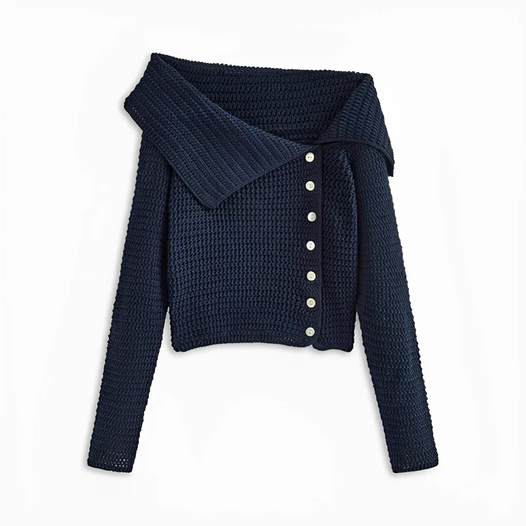 Ginalyn - Pull asymétrique avec épaule dénudée