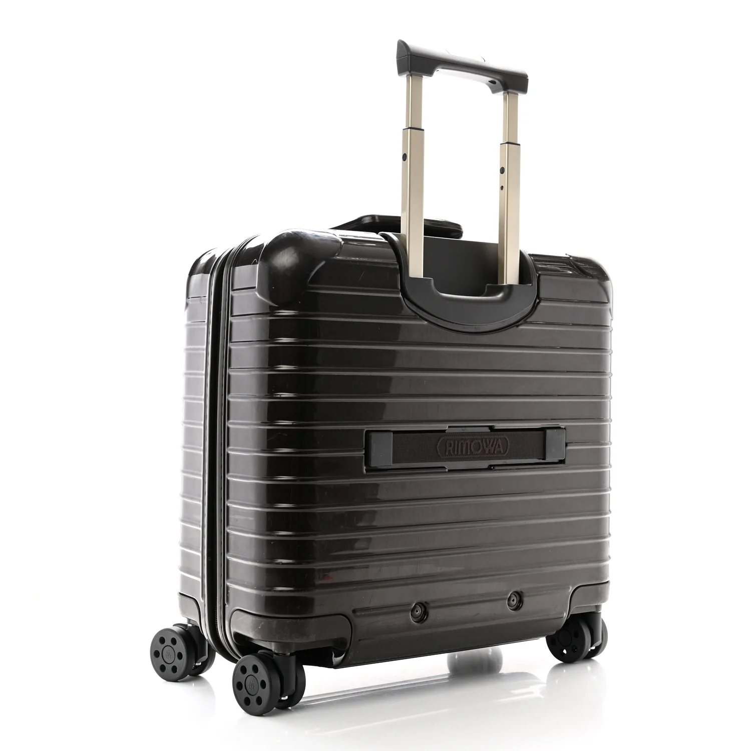 Gloss Polycarbonate Suitcase Compact Brown