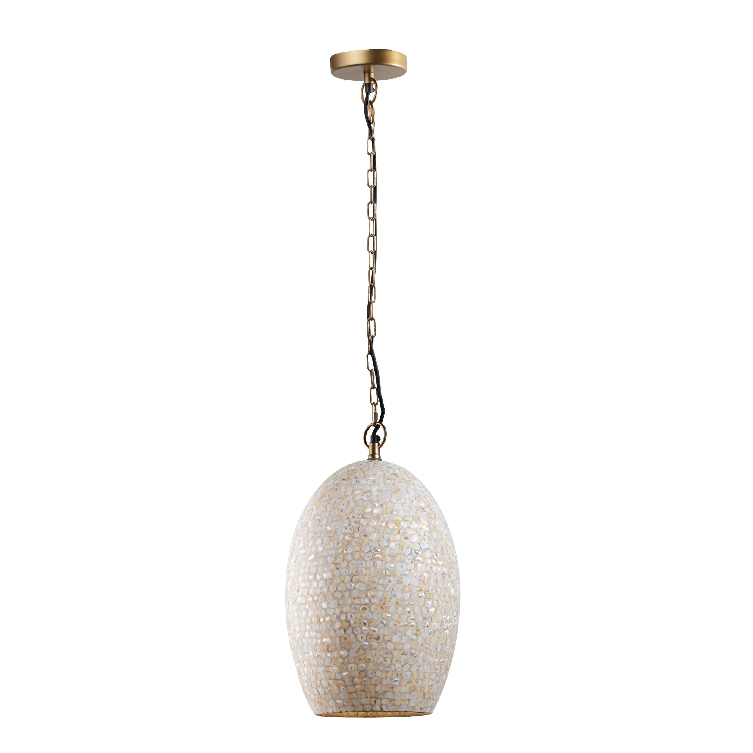 Solara Mother of Pearl Oval Pendant 30x56cm