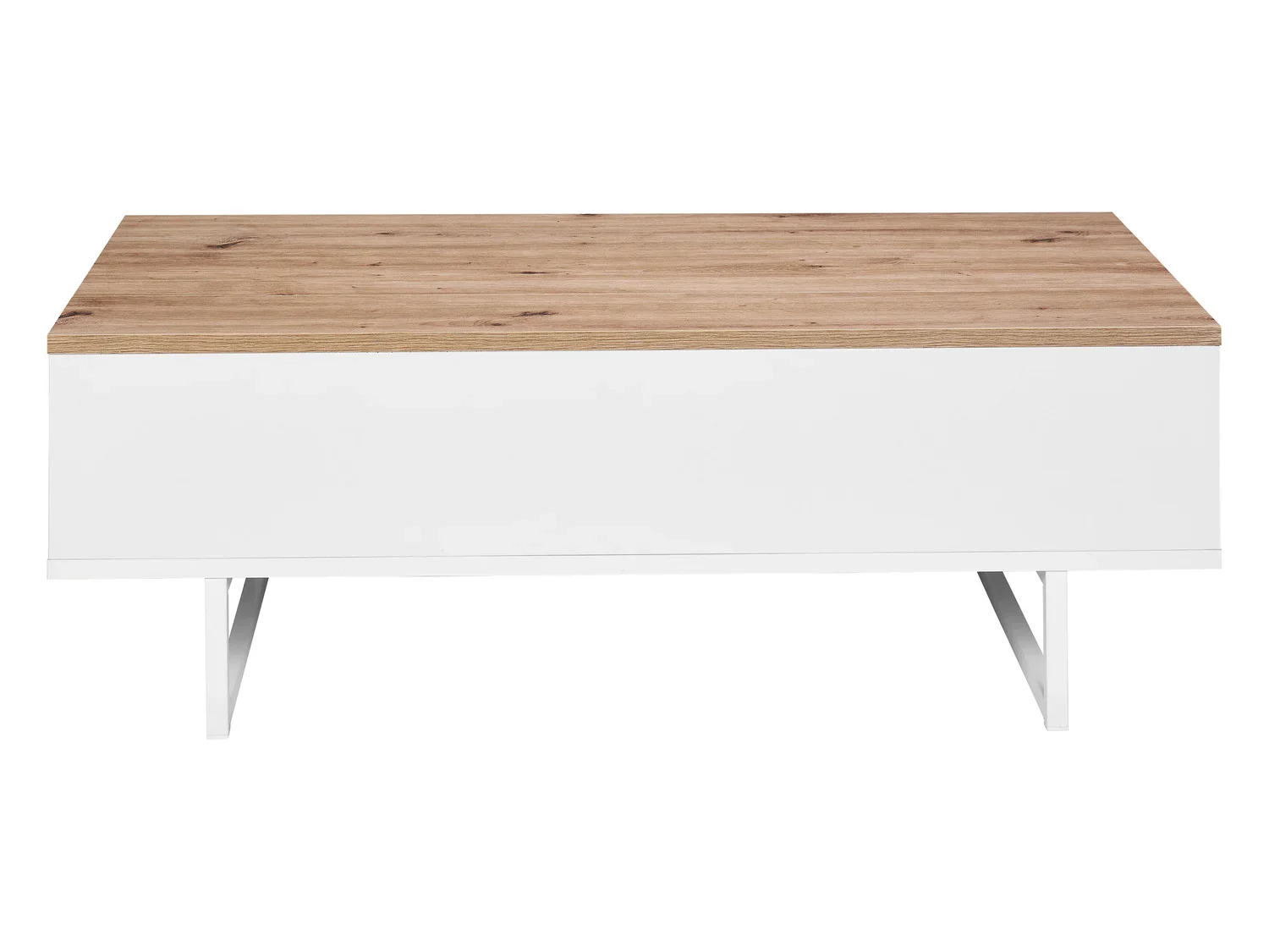 LIVARNO home Table basse Madrid, 110 x 37,5 x 58 cm, imitation chne/blanc
