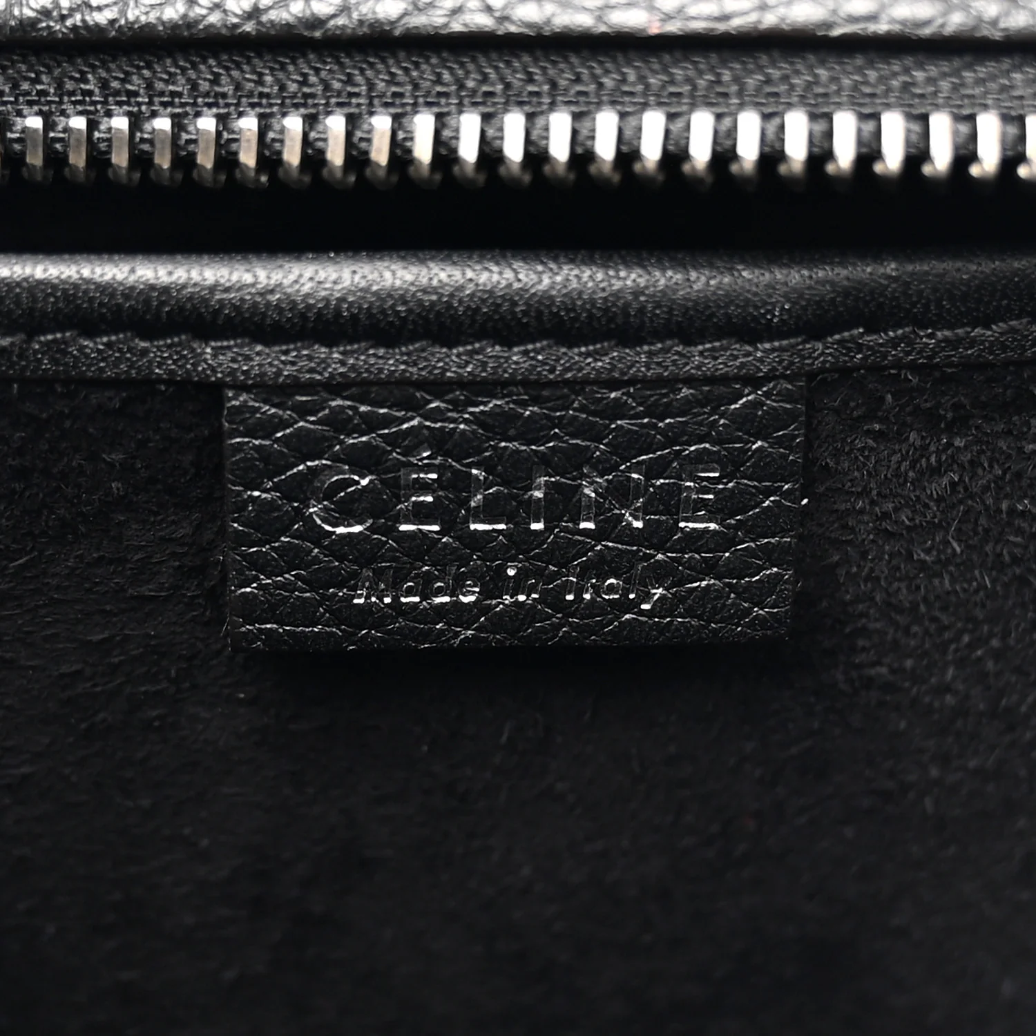 Drummed Calfskin Nano Luggage Black