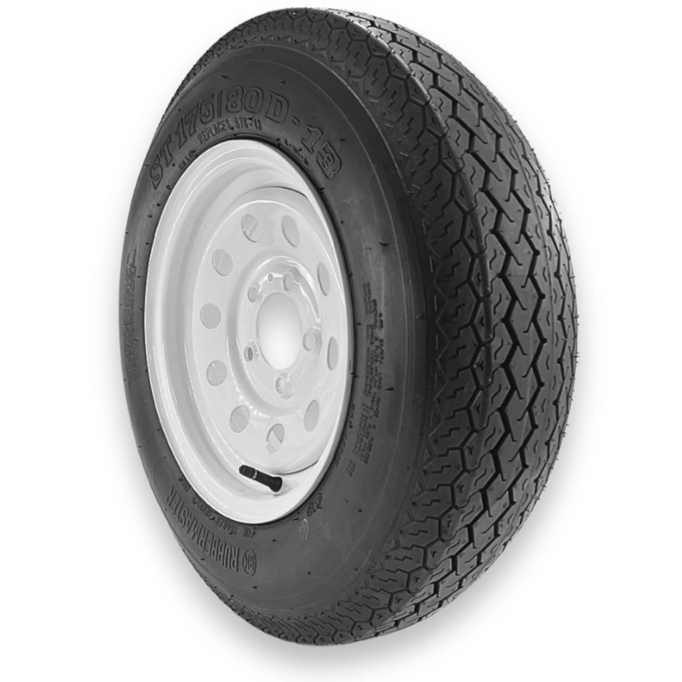Rubbermaster B78 - 13 (ST175/80D13) 6 Ply Highway Rib Tire and 5 on 4.5 Modular