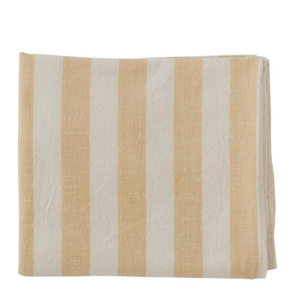 Striped bordduk 260x140 cm Vanilla