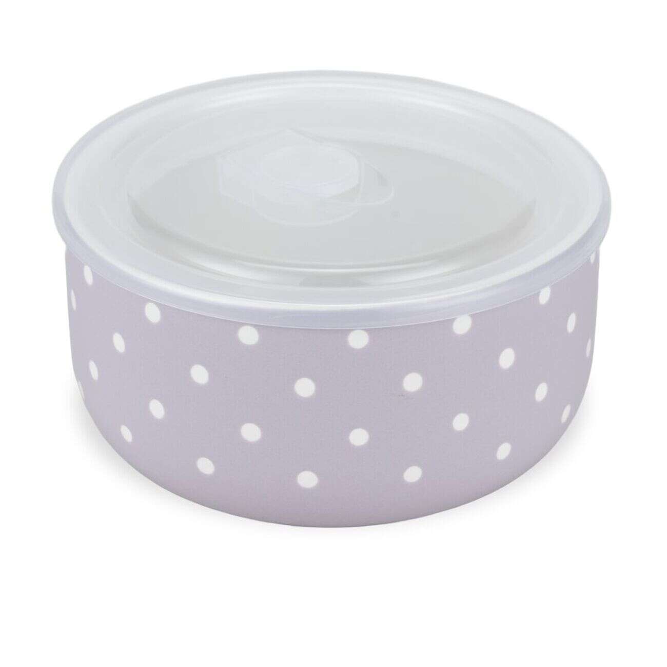 Boîte à lunch x3 céramique motifs pois blancs 225/485/900ml